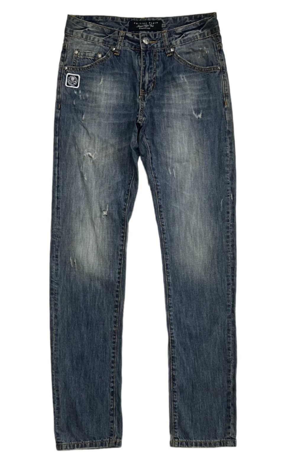 Philipp Plein ROEN x PHILIPP PLEIN Distressed Denim x Skulls Size US 30 / EU 46 - 2 Thumbnail