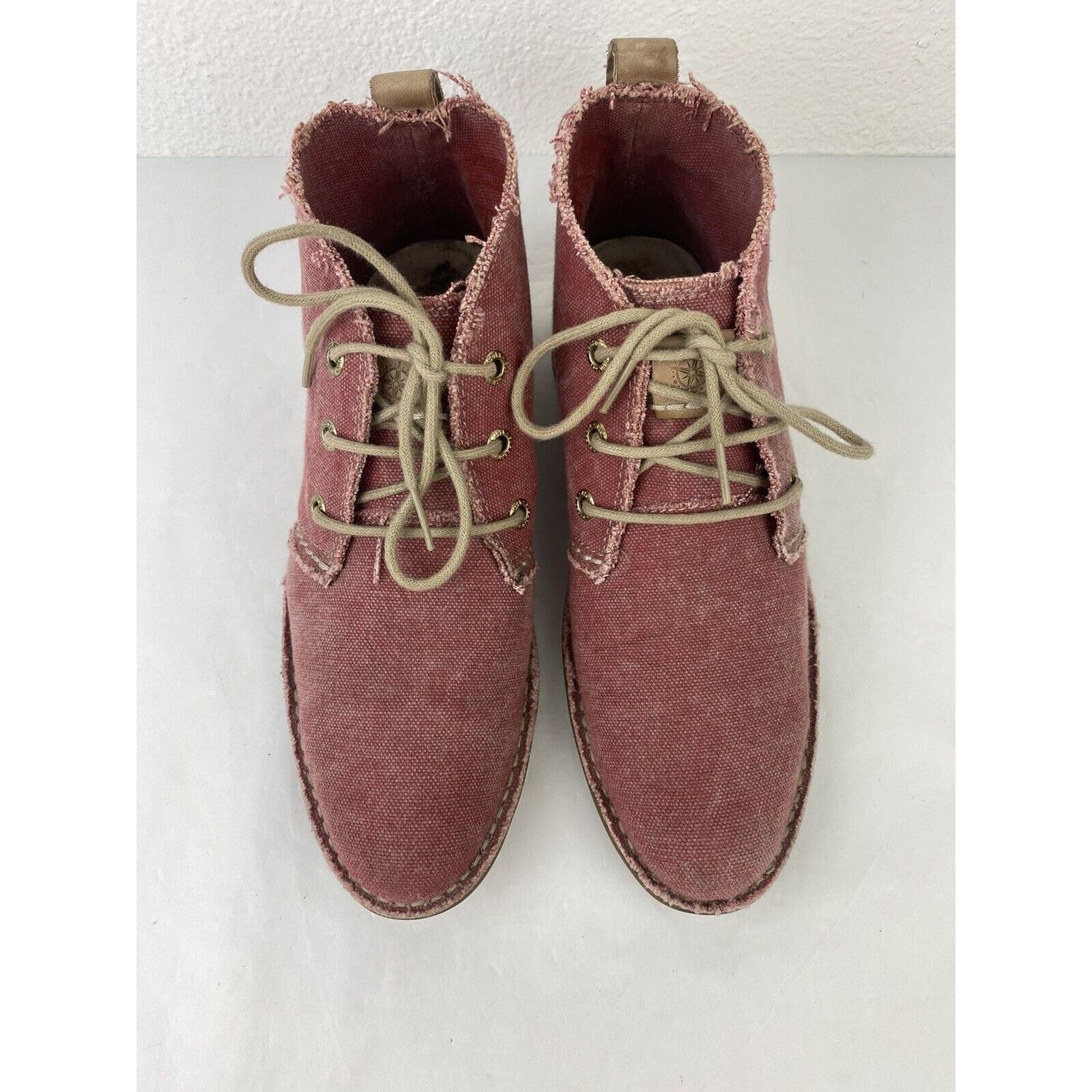 Other Bussola Sevilla Canvas Chukka Raw Fringed Ankle Boots 38 Size US 8 / IT 38 - 6 Thumbnail