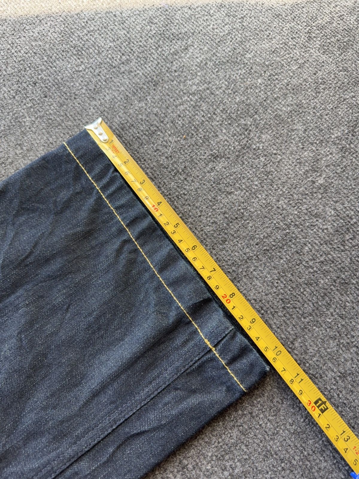 Diesel Luxury Diesel Volver Dark Raw Denim Wide Leg Jeans Y2K Size 26" / US 2 / IT 38 - 20 Thumbnail