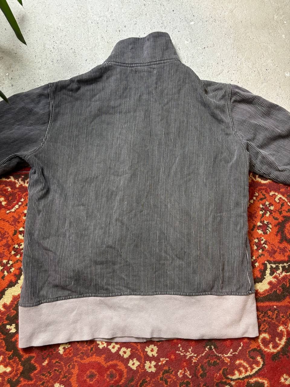 Vintage Vintage Y2K Deep Denim Stripes Archive Owens Style Zip Hoodi Size US XL / EU 56 / 4 - 7 Thumbnail