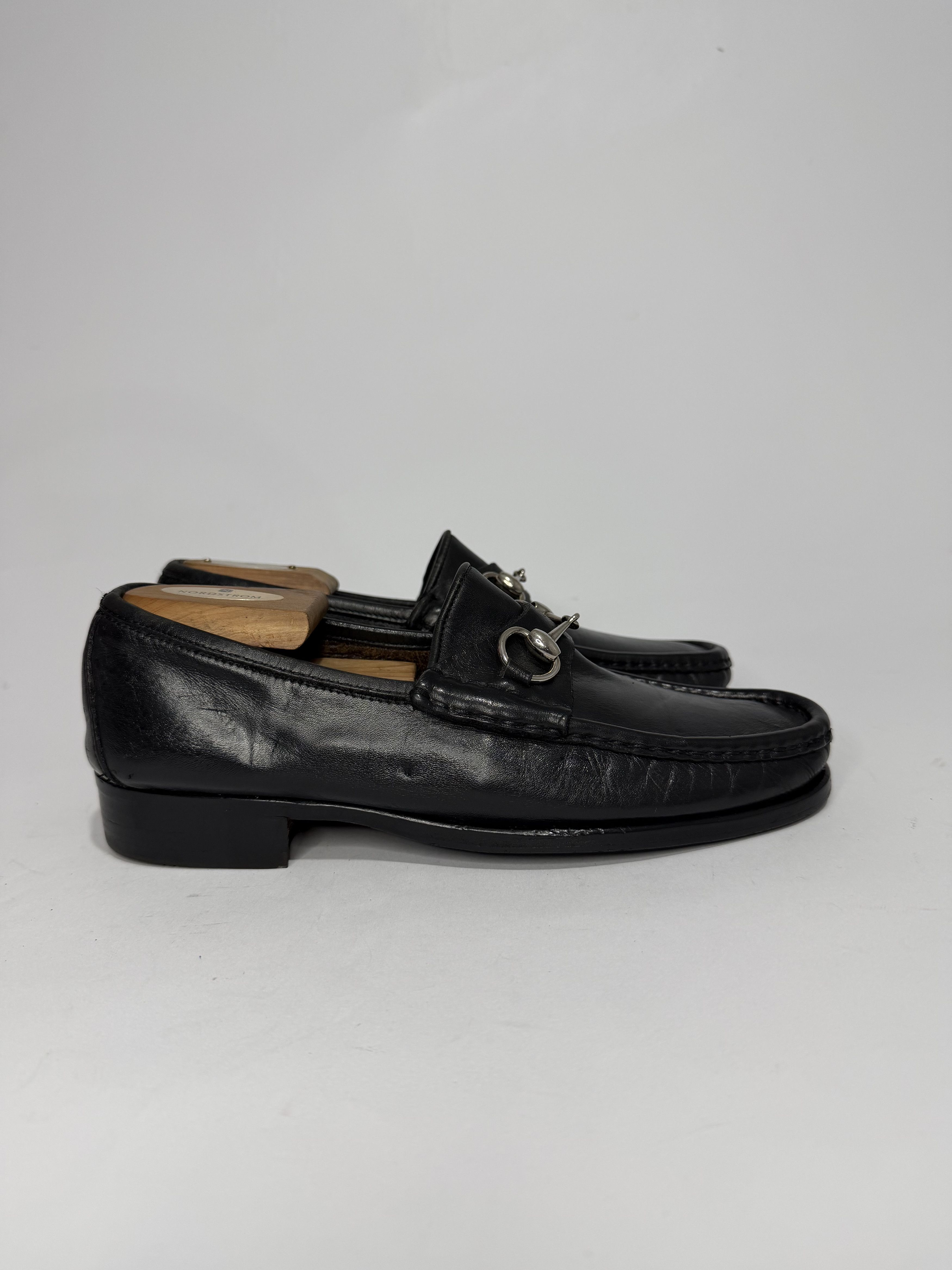 Gucci Gucci Black Leather Horsebit Loafers Size US 8 / EU 41 - 3 Thumbnail