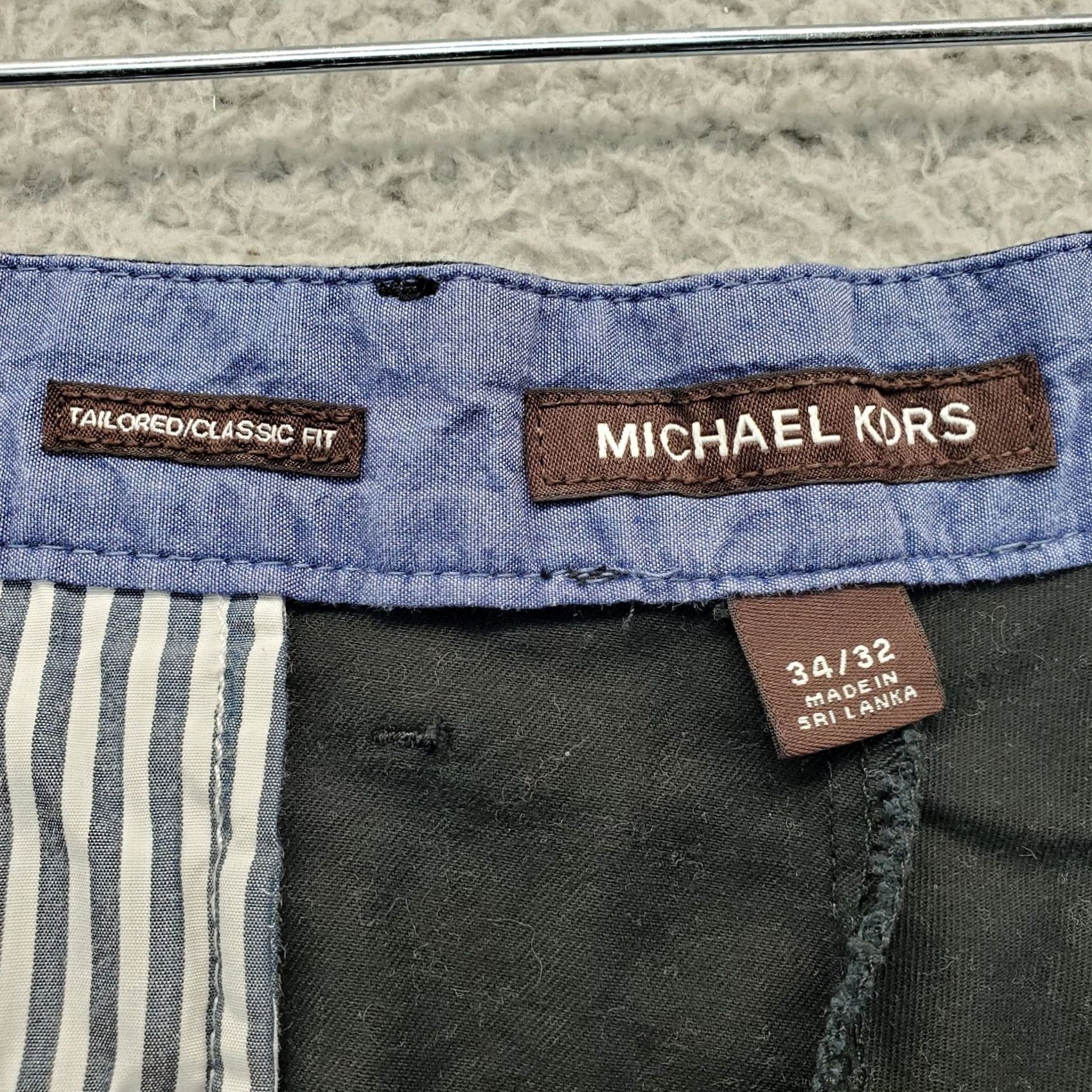Michael Kors Michael Kors Chino Pants Mens 34/32 Black Cotton Slash Pocket Classic Fit Shirt? Size US 34 / EU 50 - 6 Thumbnail
