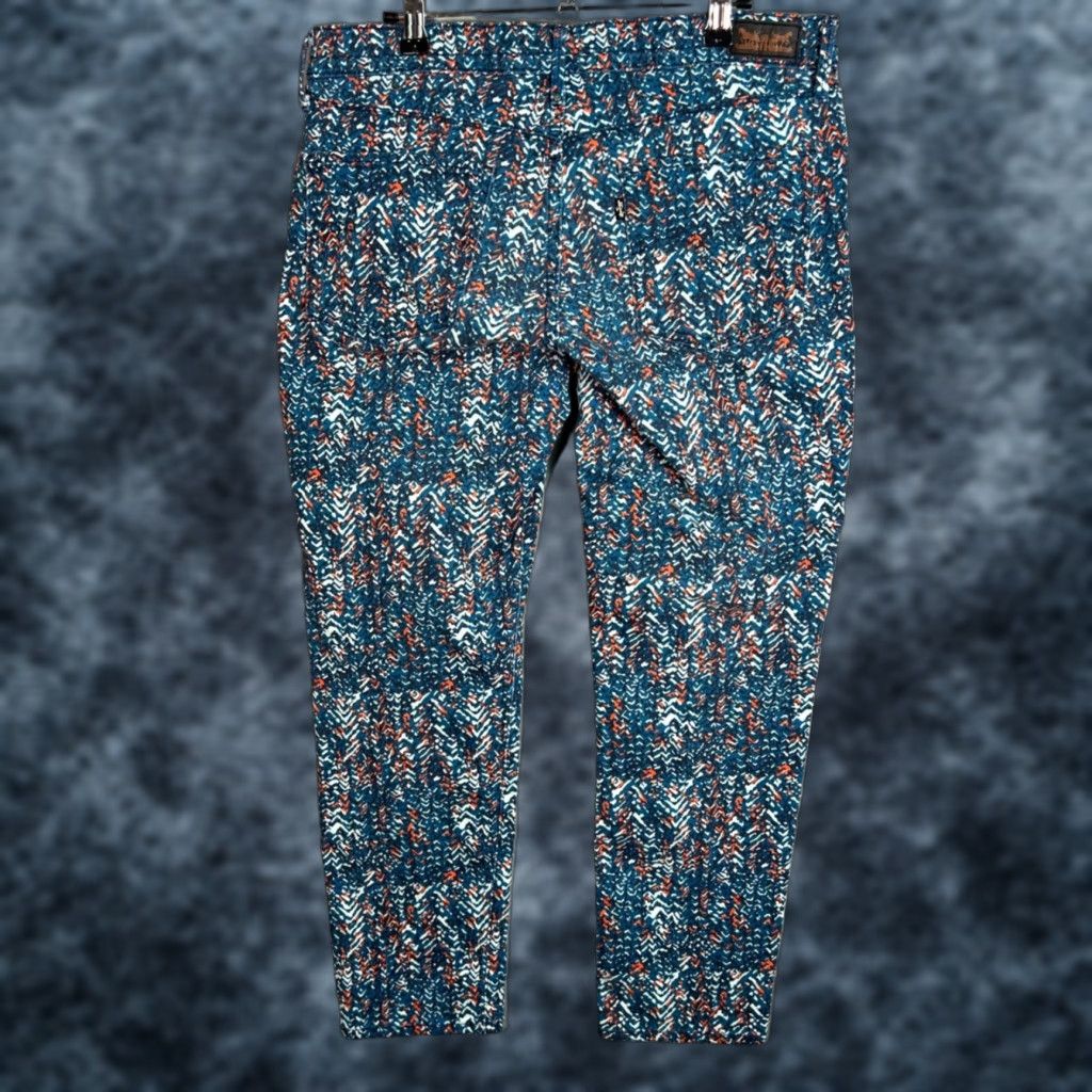 Levi's Levi's Womens 12 Mid Rise Skinny Jeans Multicolor Abstract Print Denim Cotton Blend Stretch 5-Pocket Womens Jeans 26in Inseam Size 34" / US 12 / IT 48 - 1 Thumbnail