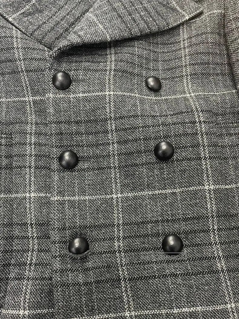 Dior Dior Gray Plaid Wool Double-Breasted Coat. Size US M / EU 48-50 / 2 - 2 Thumbnail