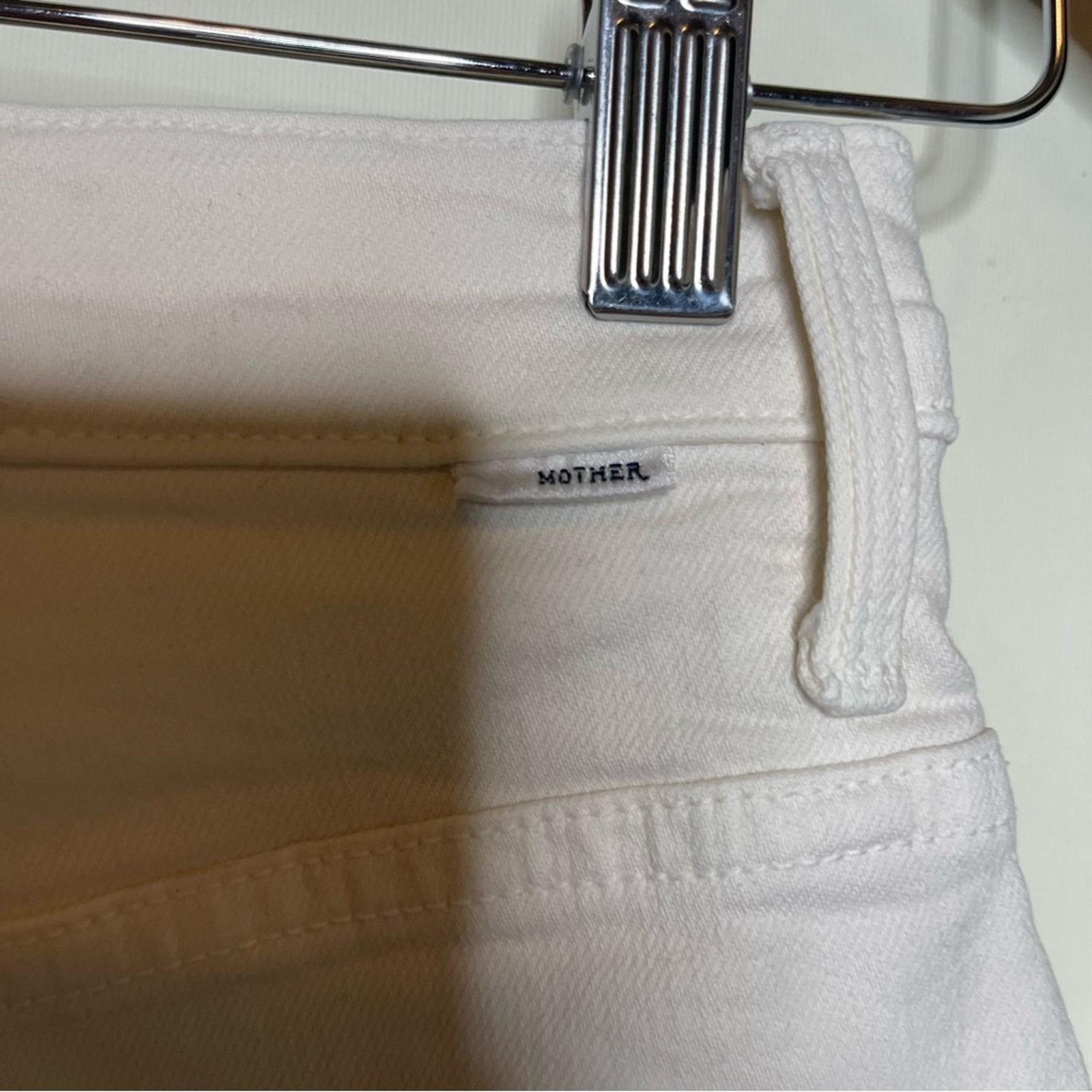 MOTHER MOTHER Denim The Wrapper Patch Springy Ankle in Cream Puffs Size 24" / US 00 / IT 34 - 7 Thumbnail