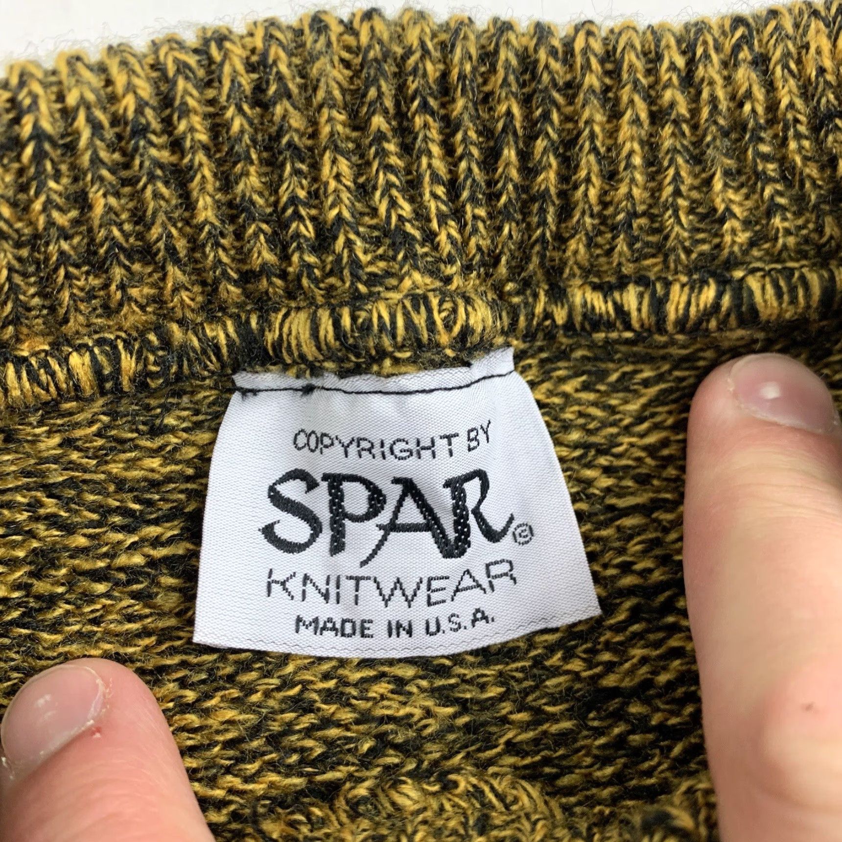 Vintage VINTAGE Spar Sweater Womens M Yellow Pullover 80s 90s Made In USA Shirt Womens Medium Yellow 90s 80s Spar Knitwear Crew Neck Long Sleeve Size M / US 6-8 / IT 42-44 - 3 Thumbnail