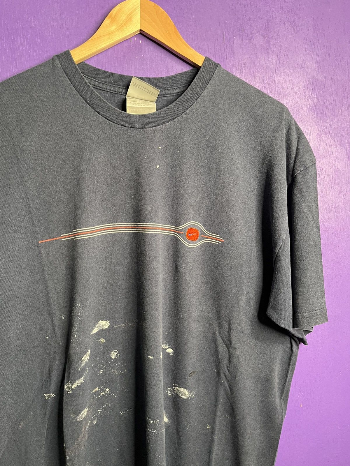 Nike × Vintage Vintage 00s Nike chest stripe logo t-shirt Size US XL / EU 56 / 4 - 3 Thumbnail