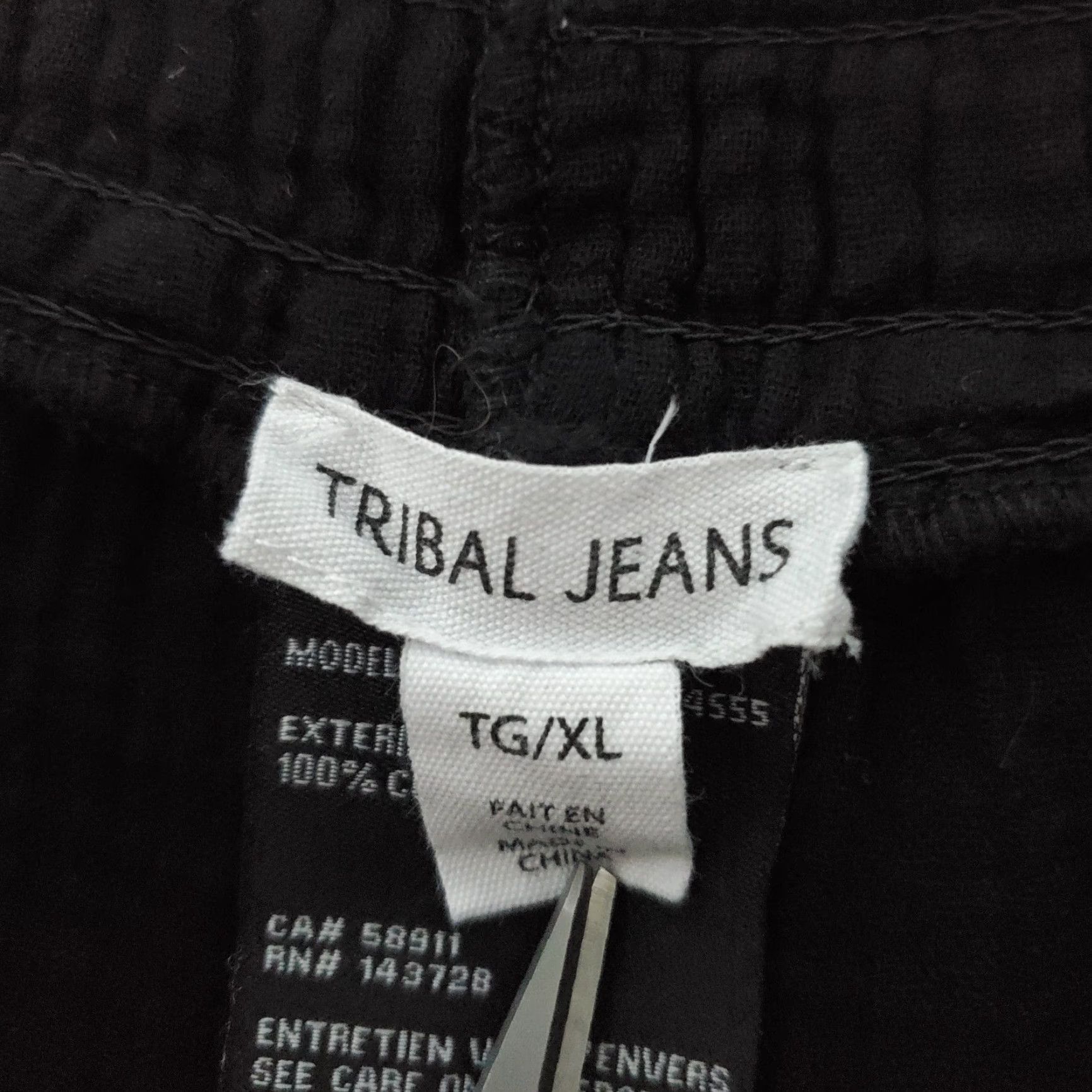 Vintage VINTAGE Tribal Jeans Gauze Pants Women XL Black Crinkle Cotton Crop Wide Leg Lagenlook Size 40" / US 18 - 3 Thumbnail