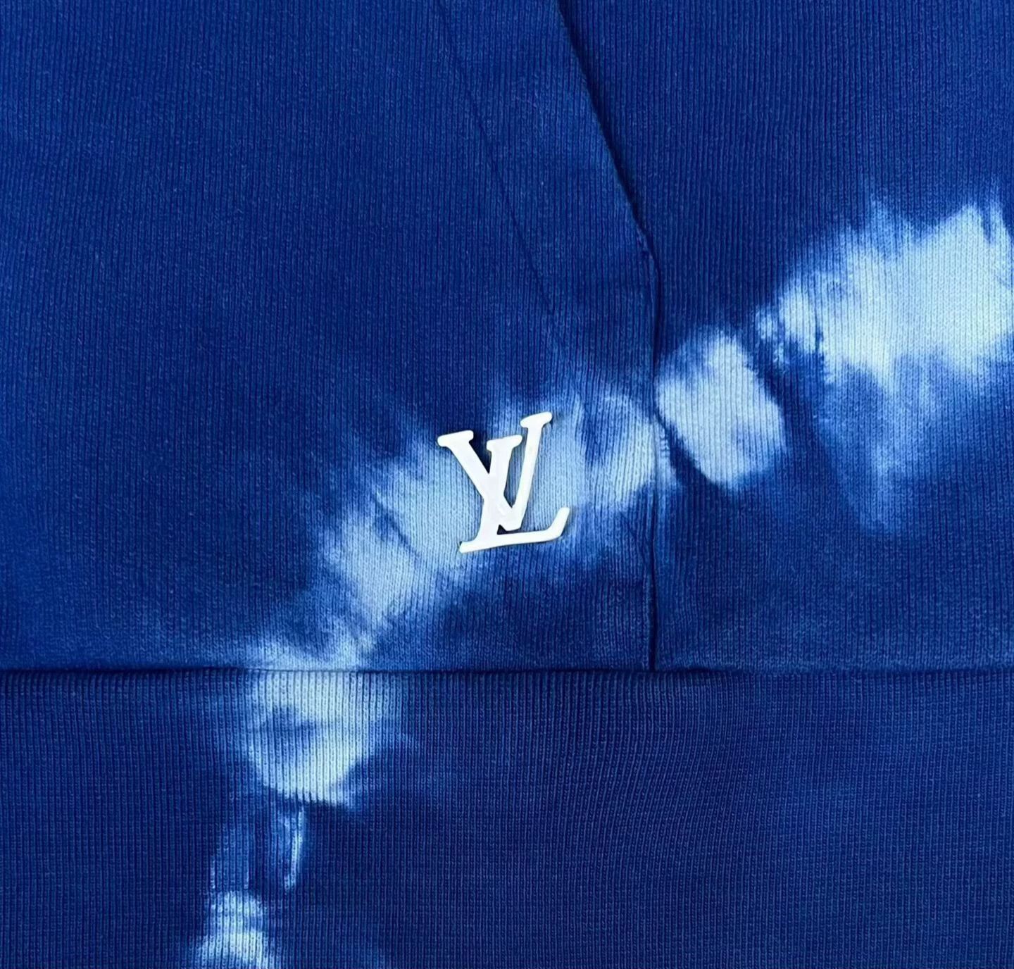 Louis Vuitton [Louis Vuitton] Blue Tie-Dye Lightning Bolt Hoodie Size L / US 10 / IT 46 - 3 Thumbnail
