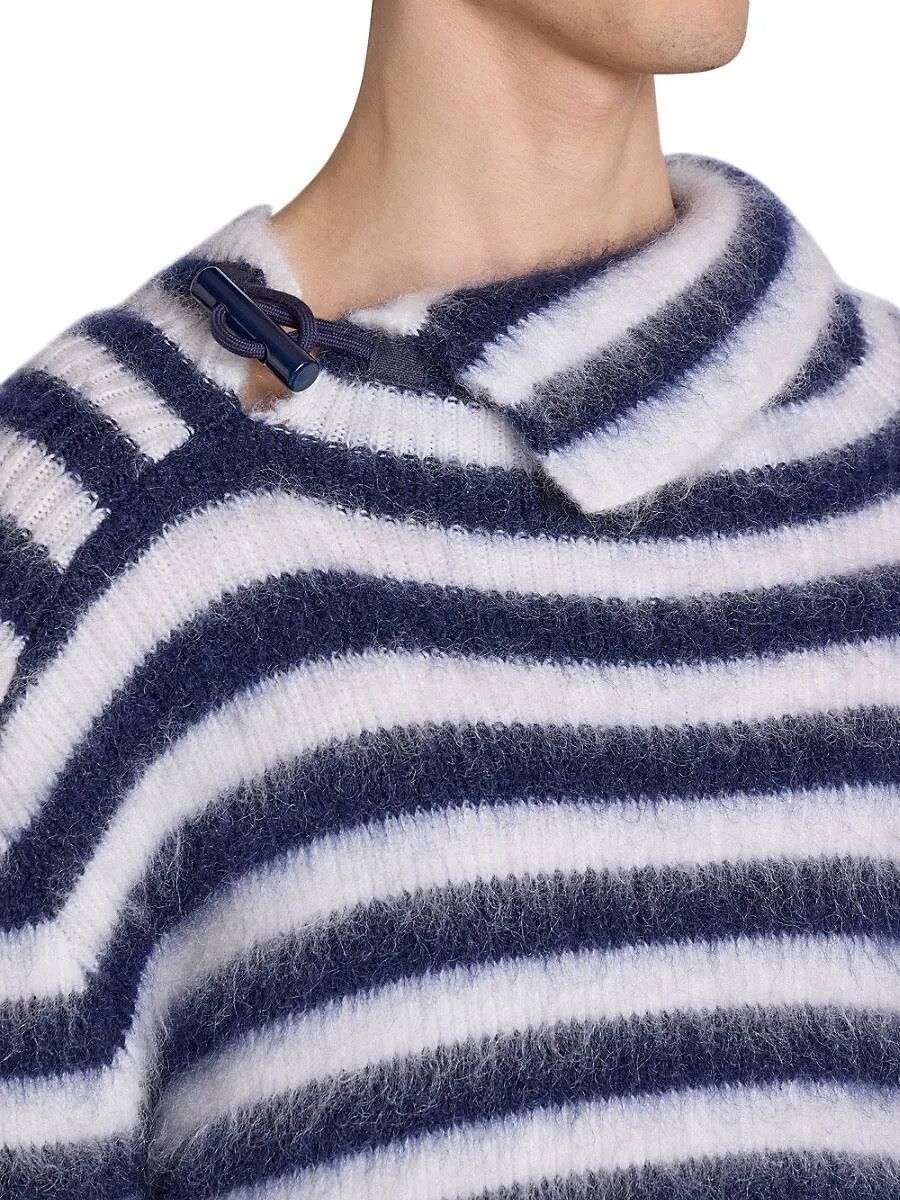 Jacquemus o1s22i1n1024 Marina's Mohair Sweater in White/Blue Size US S / EU 44-46 / 1 - 3 Thumbnail