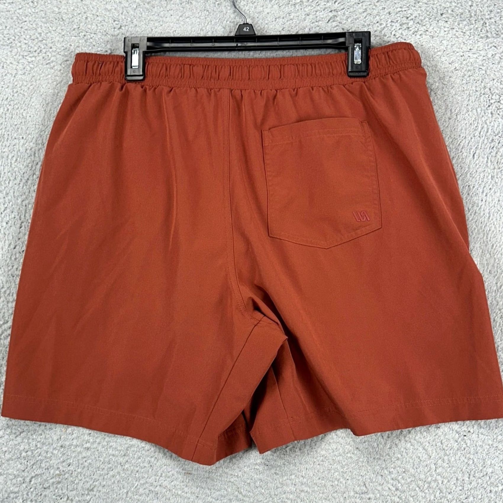 Vintage VRST Mens Large Orange Running Shorts Athletic Drawstring Stretch Pockets Size US 33 - 2 Thumbnail