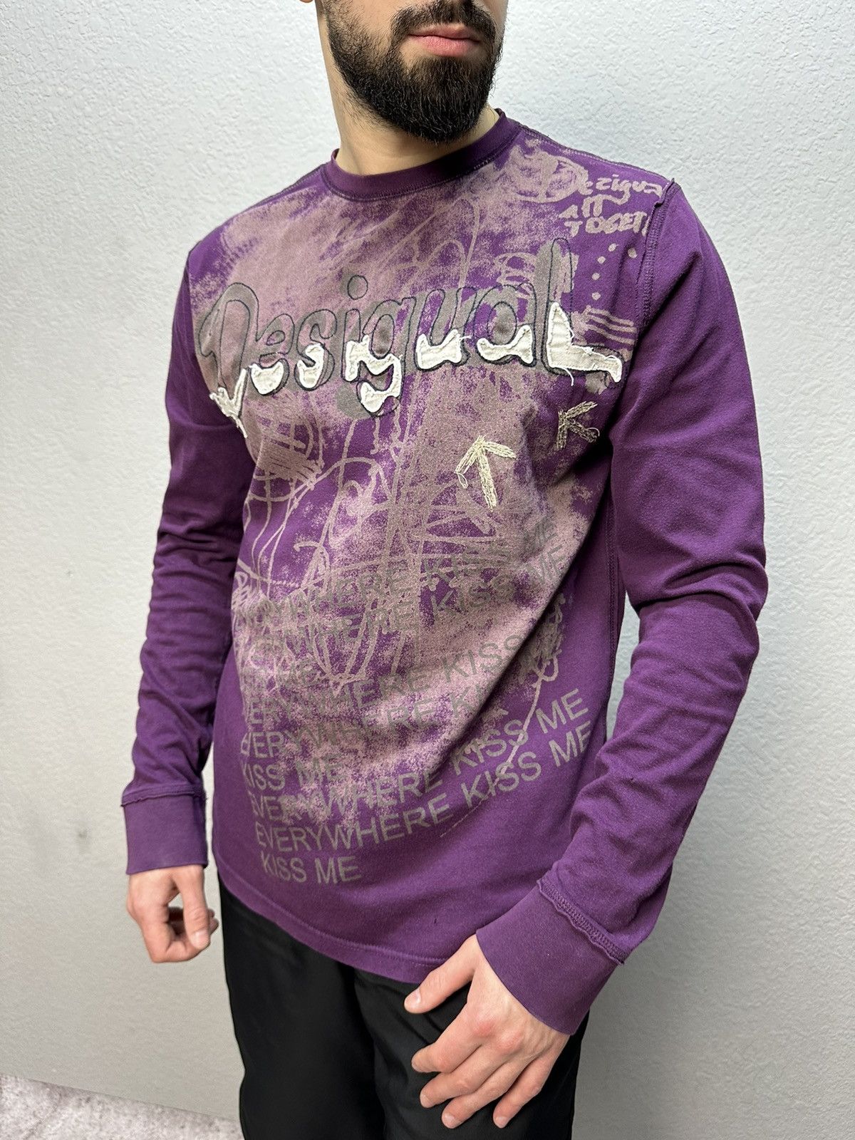 Desigual Vintage Desigual Avant Garde Y2K Long Sleeve Big Logo Size US M / EU 48-50 / 2 - 7 Thumbnail