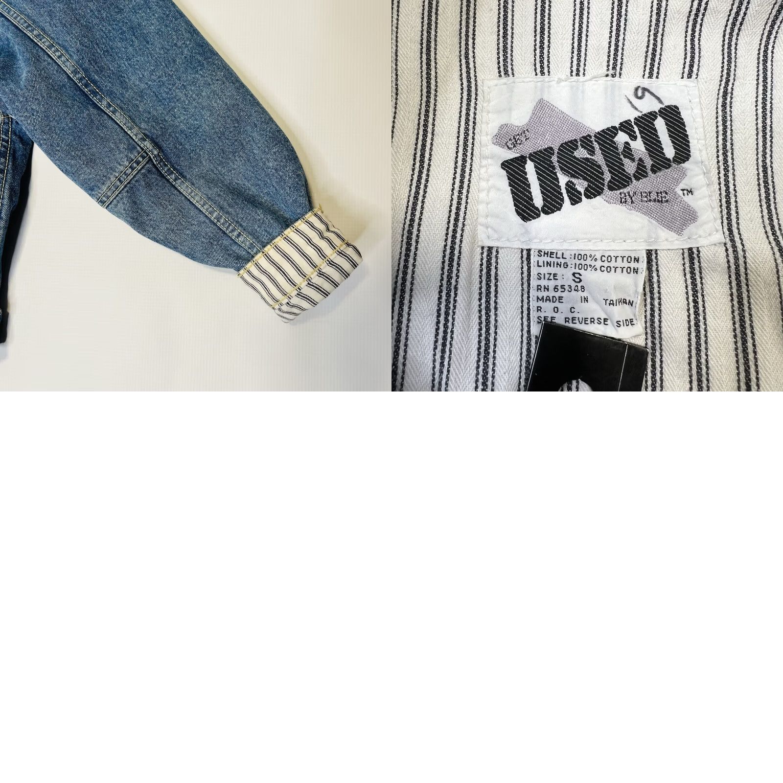 Denime VINTAGE Get Used by Elie Denim Jean Jacket Small Mens/Womens Blue Cotton 1980s Street Wear Jacket Size 28" / US 6 / IT 42 - 9 Thumbnail