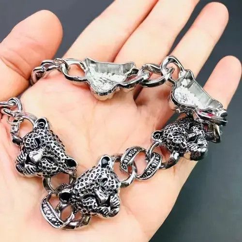 Other Leopard Head on curb chain Choker Necklace Size ONE SIZE - 3 Thumbnail