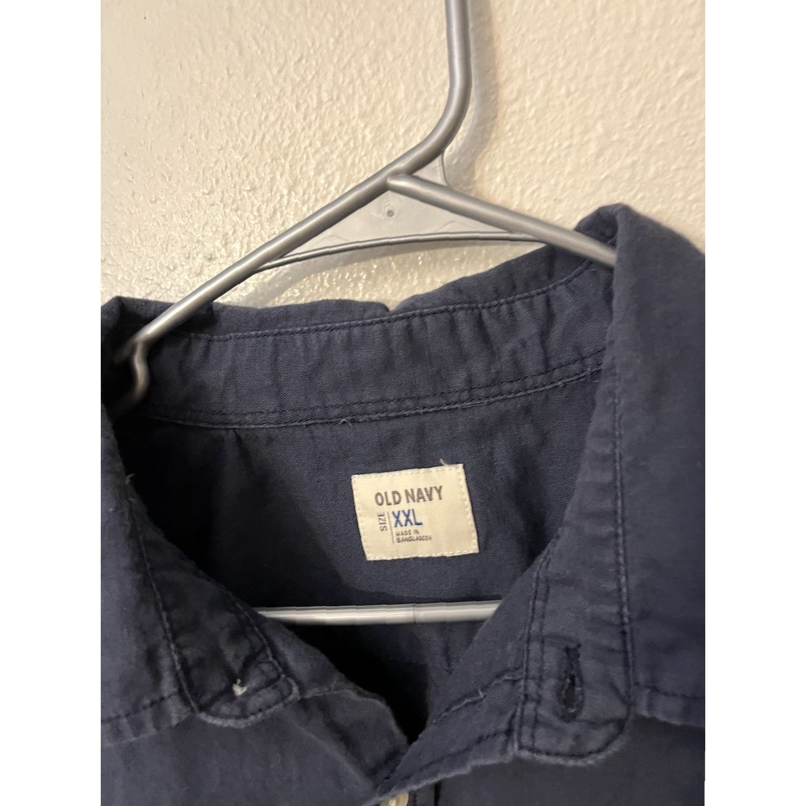 Old Navy Old Navy Men XXL Button-Up Shirt Long Sleeve Cotton Linen Chambray Casual 2XL Blue Classic Regular Mens Size US XXL / EU 58 / 5 - 2 Thumbnail