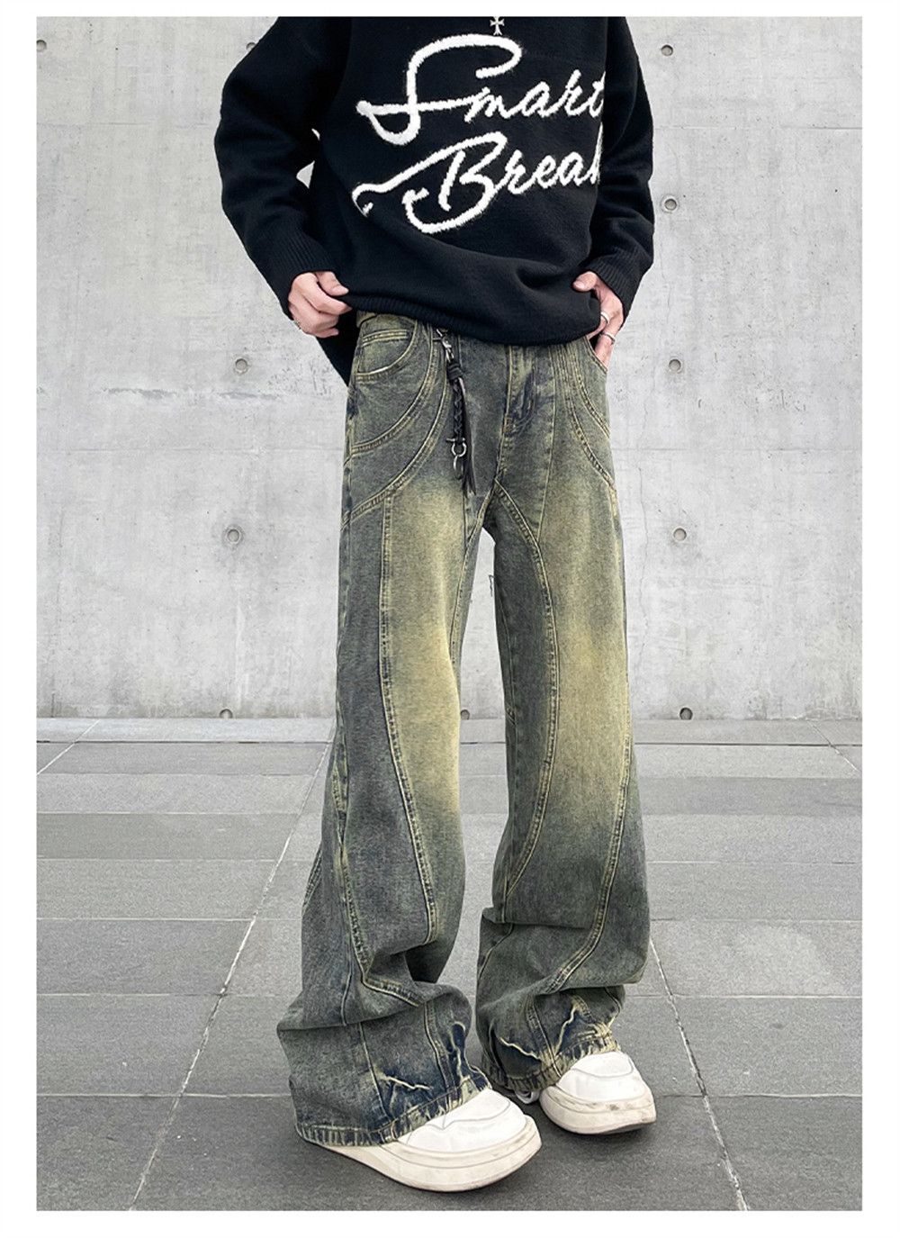 Designer × Japanese Brand Vintage Flared Jeans Wide Leg Baggy Trousers Size US 30 / EU 46 - 2 Thumbnail