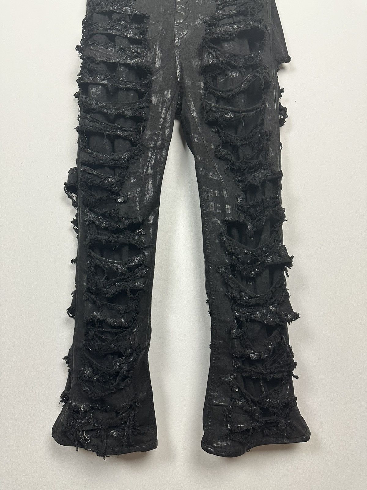 Rick Owens DRKSHDW Waxed Slashed Geth Jeans Size US 30 / EU 46 - 3 Thumbnail