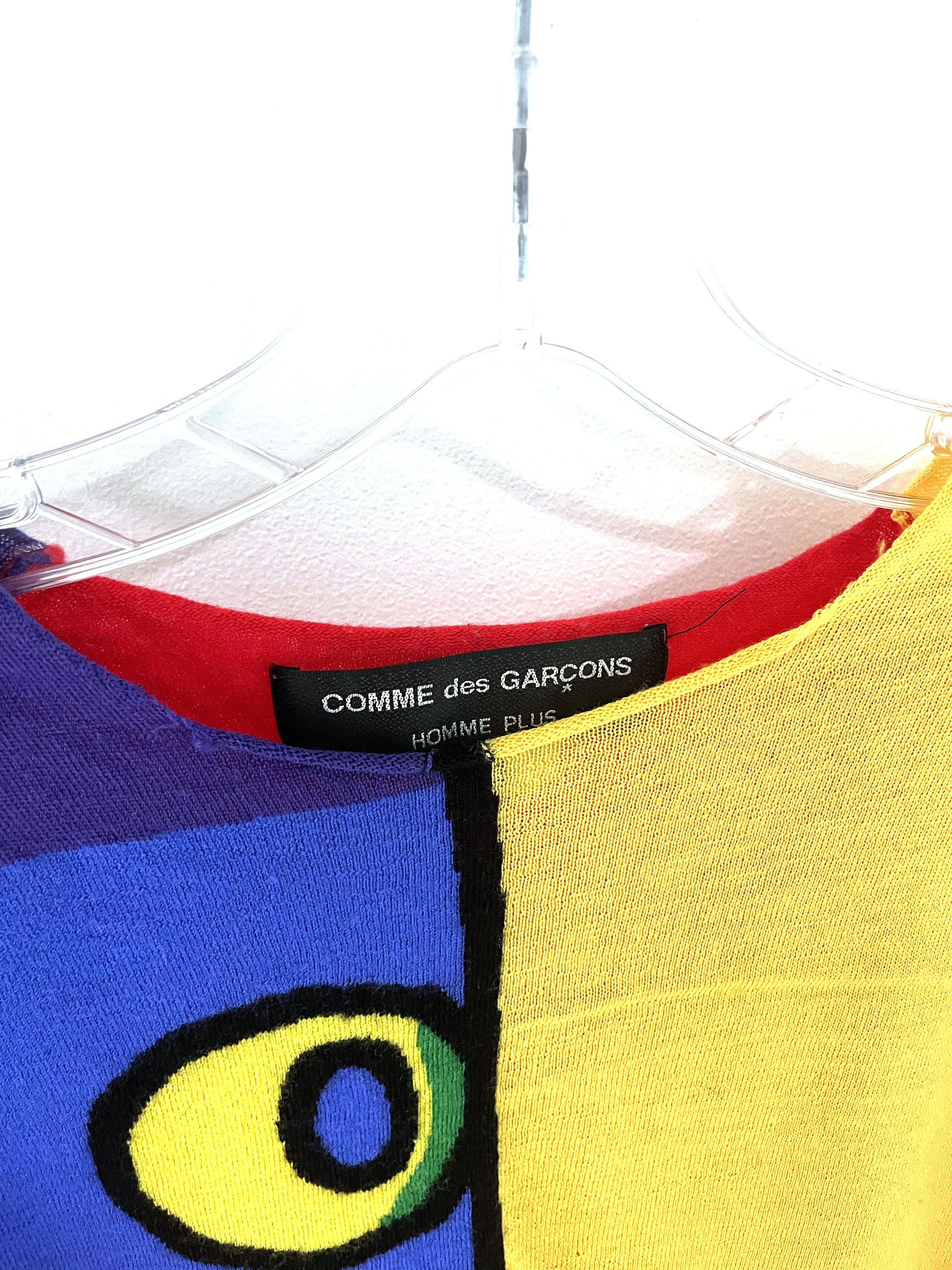 Comme des Garcons Homme Plus 2007 Abstract Face Sweater Size US S / EU 44-46 / 1 - 3 Thumbnail