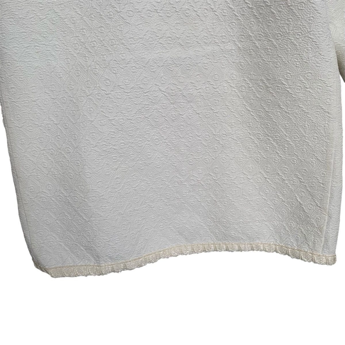 Ermanno Scervino Ermanno Scervino Textured Blazer Jacket Delicate Ruffle Trim Size XS / US 0-2 / IT 36-38 - 7 Thumbnail