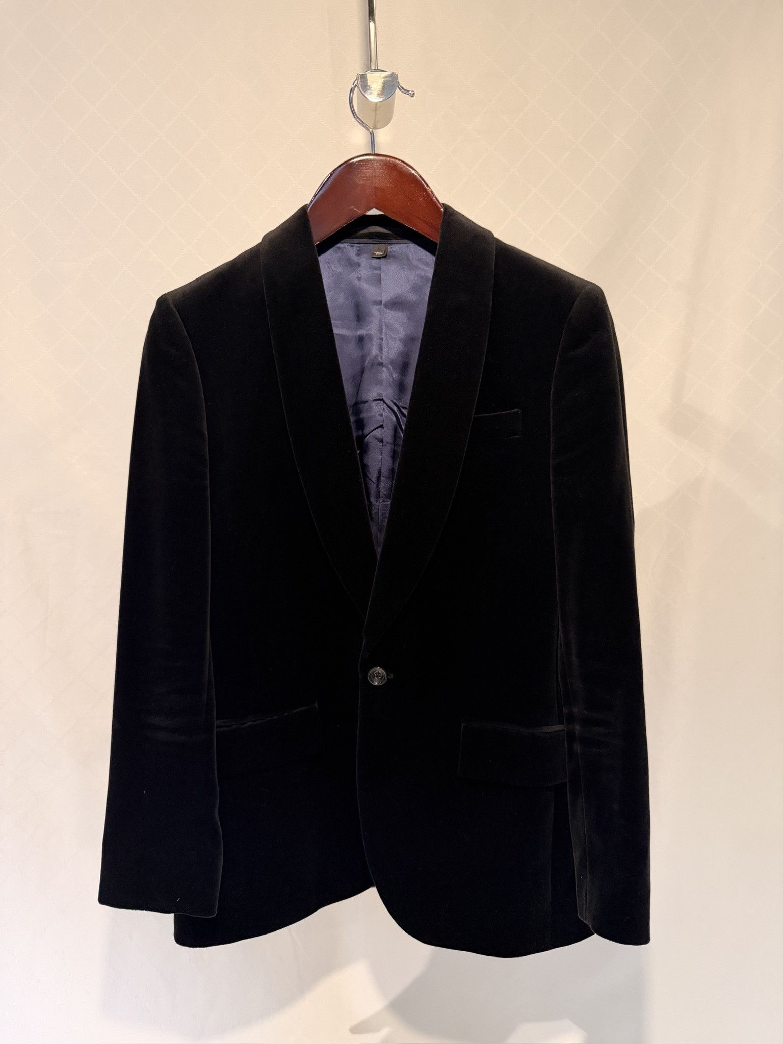 J.Crew J. Crew Black Velvet Shawl Collar Dinner Jacket Size 36S - 1 Thumbnail