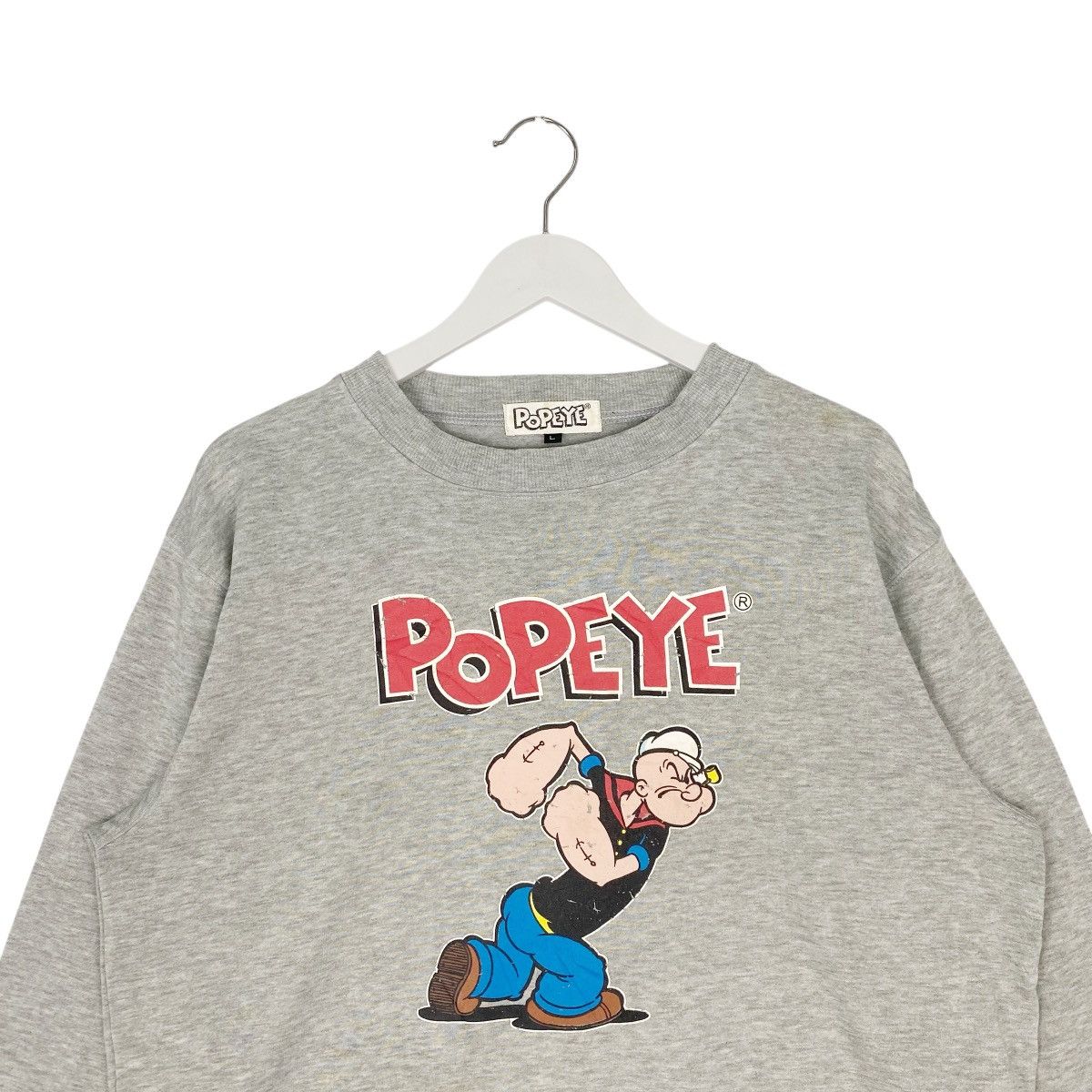 Other Vintage Popeye Sweatshirt Crewneck Grey Big Logo Size L Size US L / EU 52-54 / 3 - 4 Thumbnail