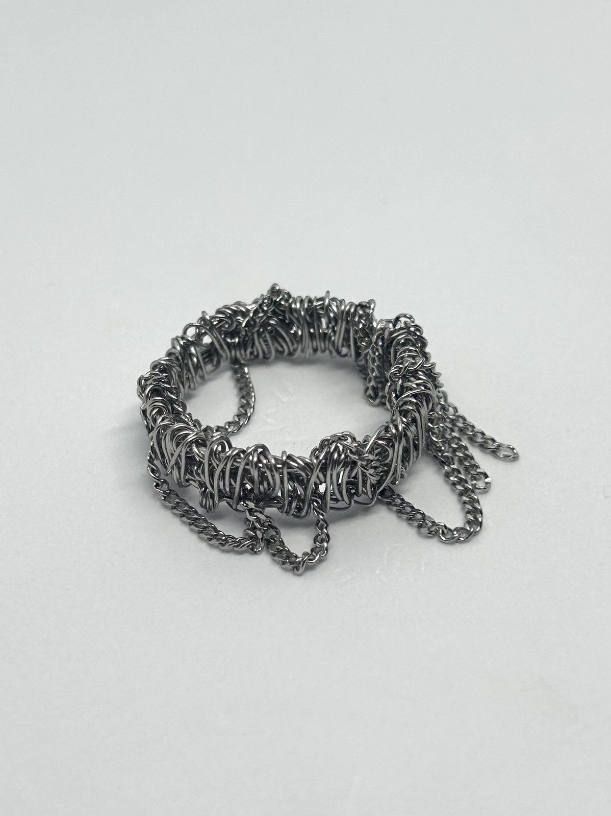 Handmade Stainless Steel Ring with chains