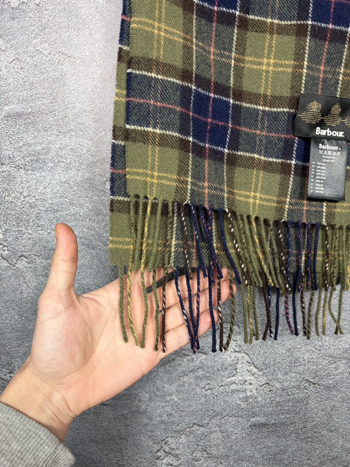 Barbour Vintage Barbour 100% Woll Checkered Scarf Size ONE SIZE - 3 Thumbnail