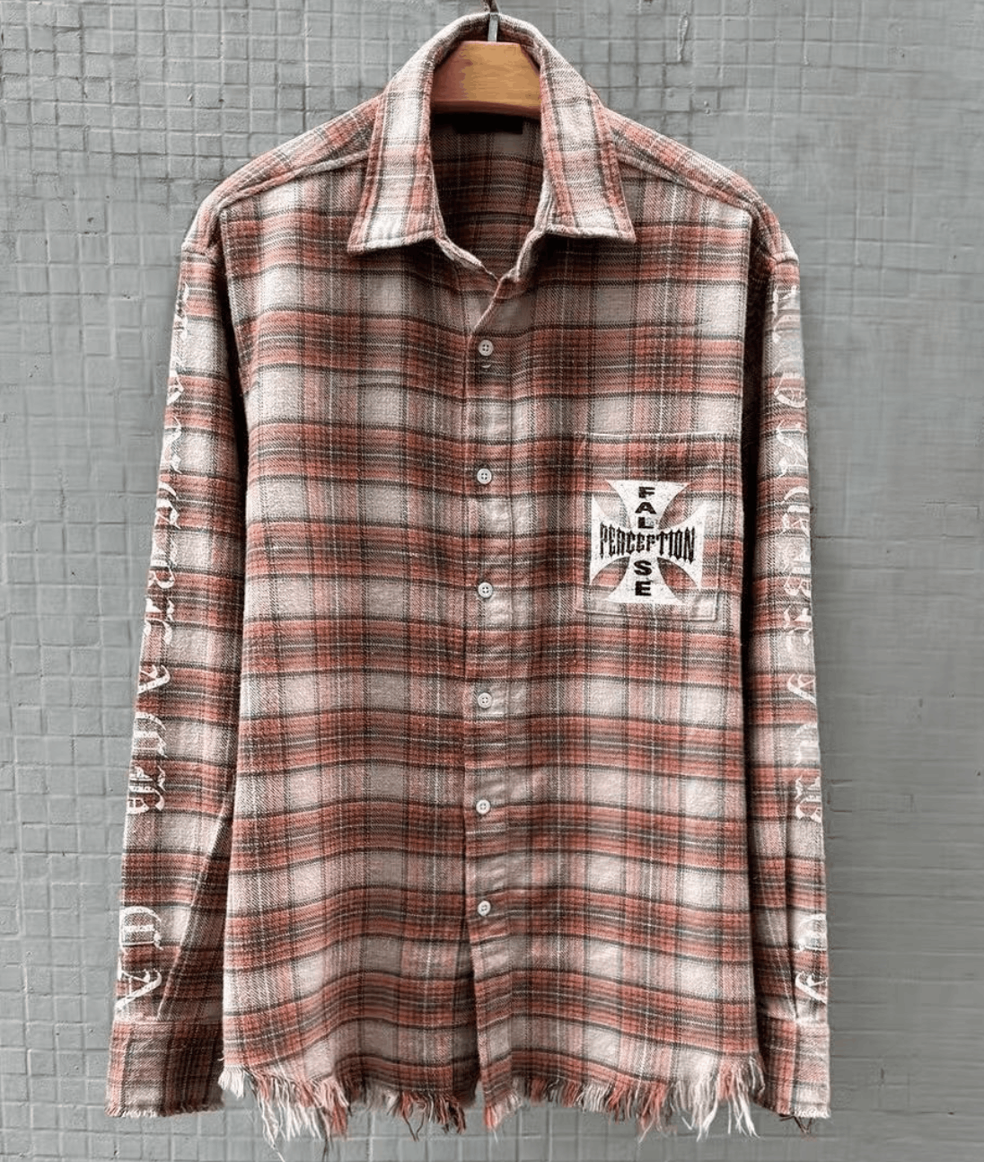 Japanese Brand False Perception Long Sleeve Plaid Shirt Size US S / EU 44-46 / 1 - 1 Thumbnail
