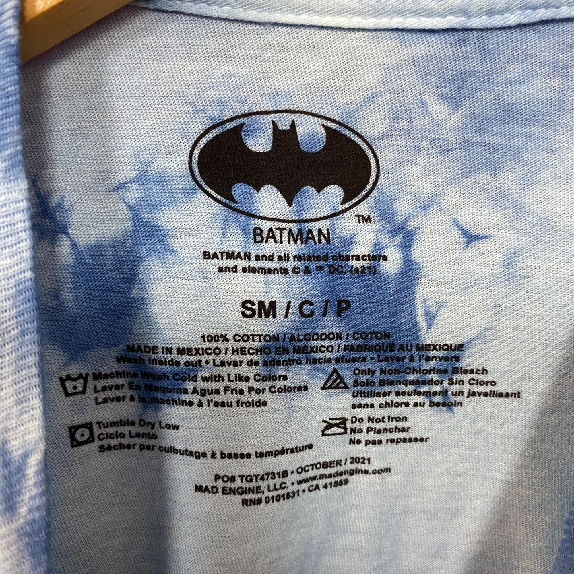DC Comics Batman Bat Silhouettes Tie Dye T-Shirt Small Size US S / EU 44-46 / 1 - 4 Thumbnail