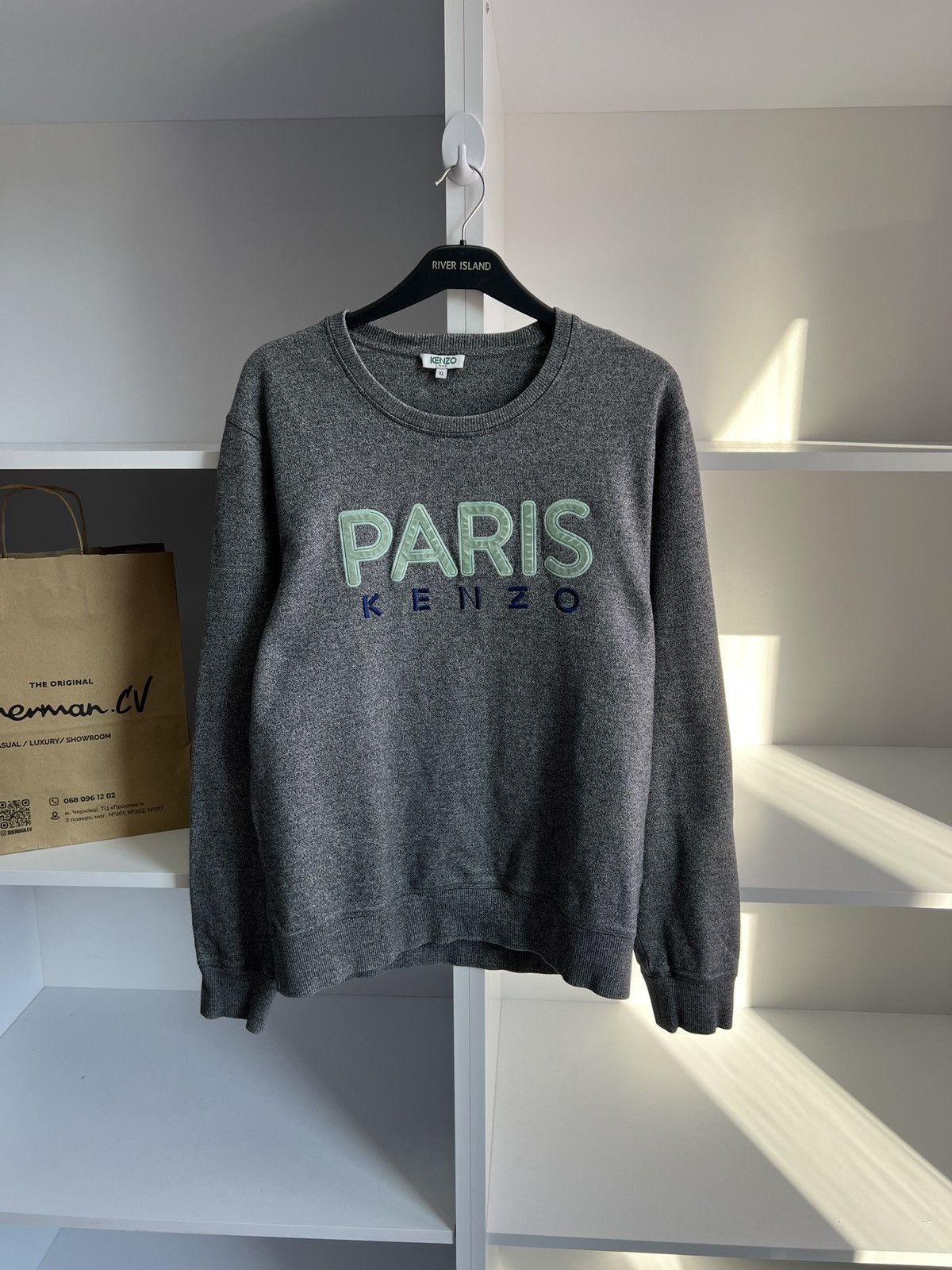 Kenzo × Vintage Vintage Kenzo Paris Crew Neck Sweatshirt Luxury Designer Size US M / EU 48-50 / 2 - 1 Thumbnail