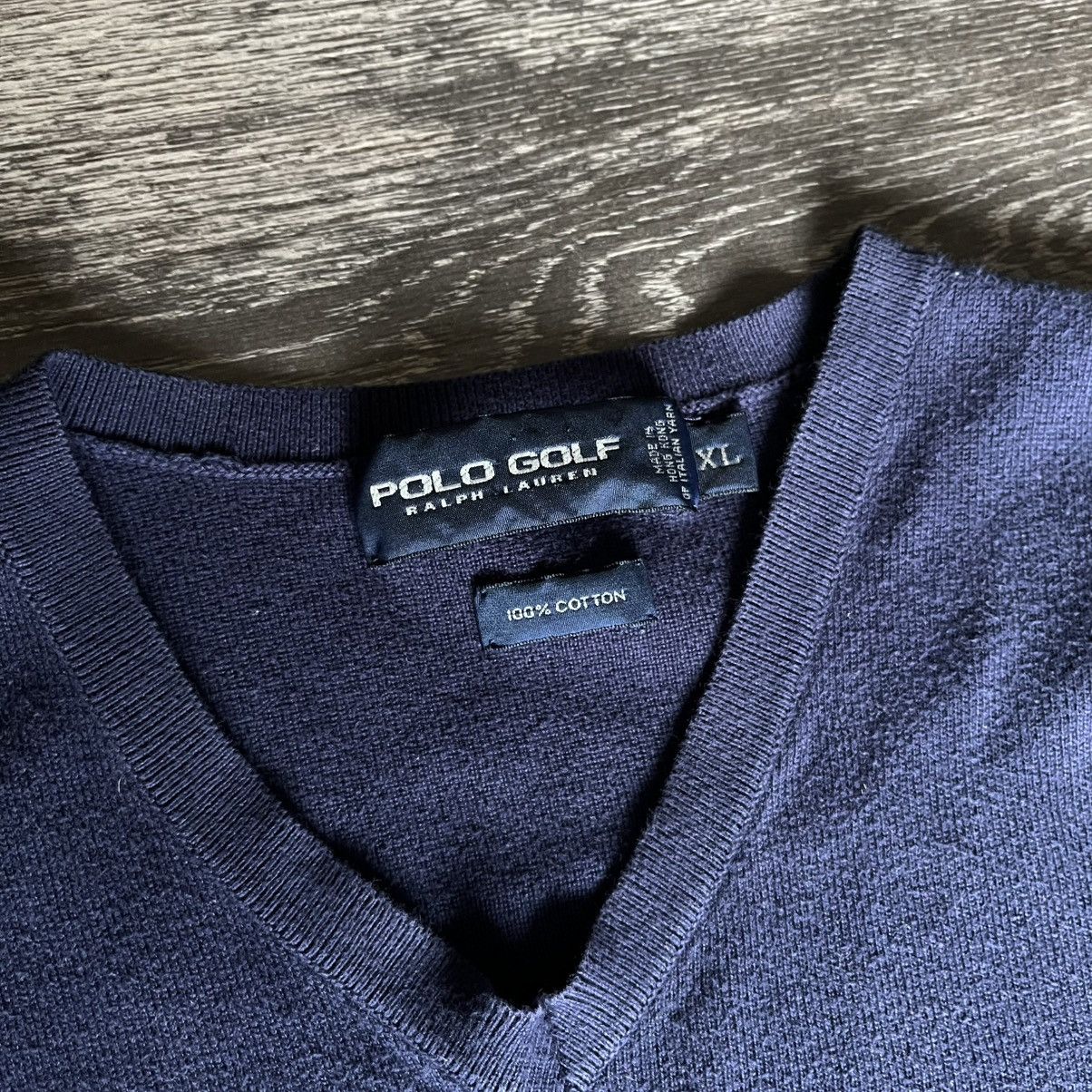 Polo Ralph Lauren Vintage 90s Polo Golf Ralph Lauren Basic Logo V Neck Sweater Size US XL / EU 56 / 4 - 5 Thumbnail