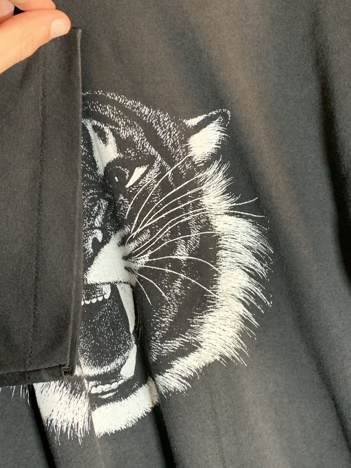 Vintage *RARE* Vintage 80’s Tiger Art Single Stitch Stedman T-Shirt Size US XL / EU 56 / 4 - 3 Thumbnail