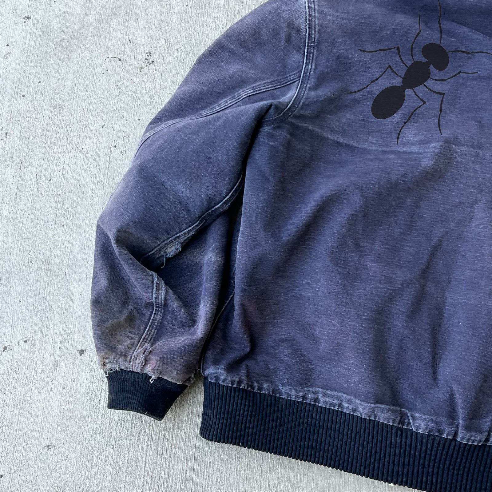 Carhartt × Vintage Carhartt J130 MDT faded blue hooded work wear jacket Size US L / EU 52-54 / 3 - 7 Thumbnail