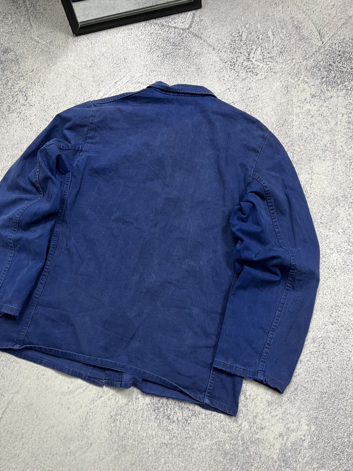 Le Laboureur French Workwear German Work Jacket Sanfor Blue Chore Coat Size US M / EU 48-50 / 2 - 21 Thumbnail
