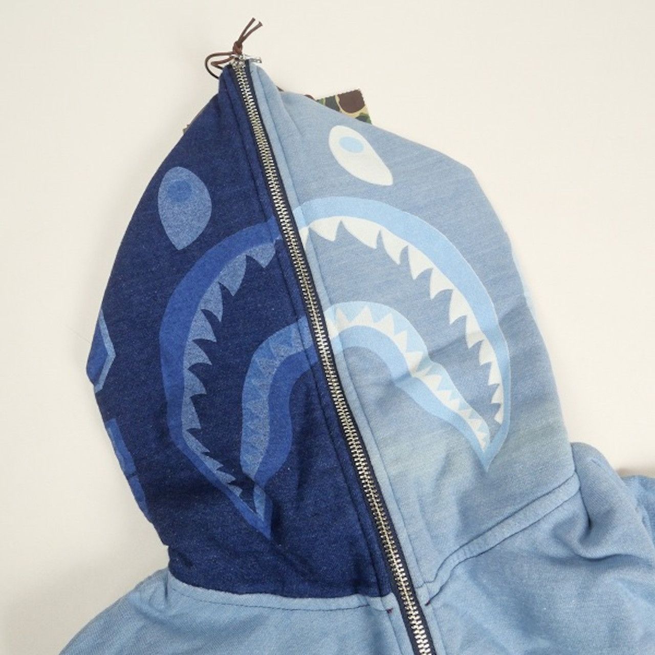 Bape NEW! 🔥 BAPE INDIGO SHARK FULL ZIP HOODIE SWEATSHIRT Size US M / EU 48-50 / 2 - 7 Thumbnail