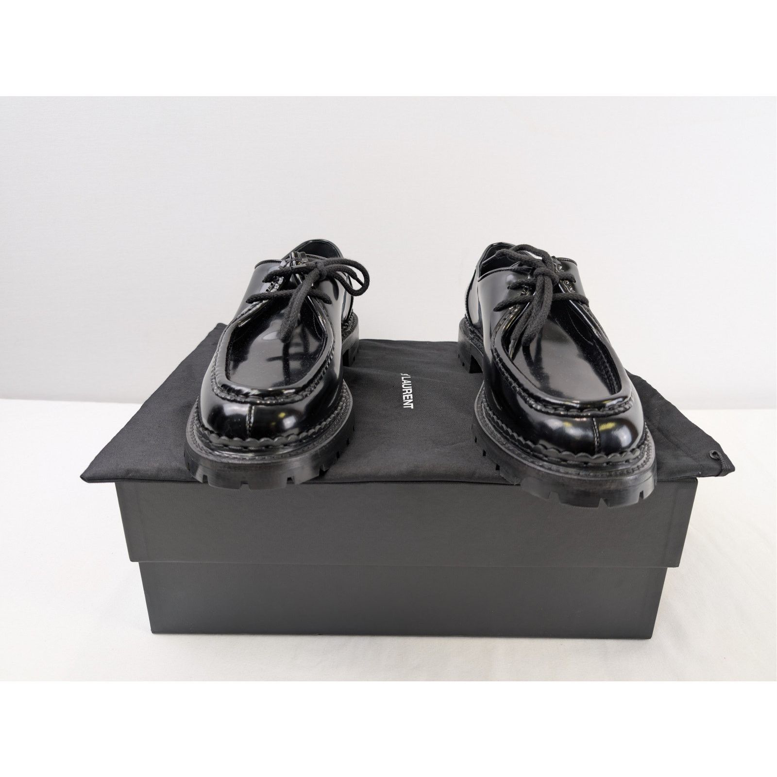 Saint Laurent Paris o1rshd1 Q:2 / Malo 20 Derby Shoe Boots in Black Size US 12 / EU 45 - 15 Thumbnail