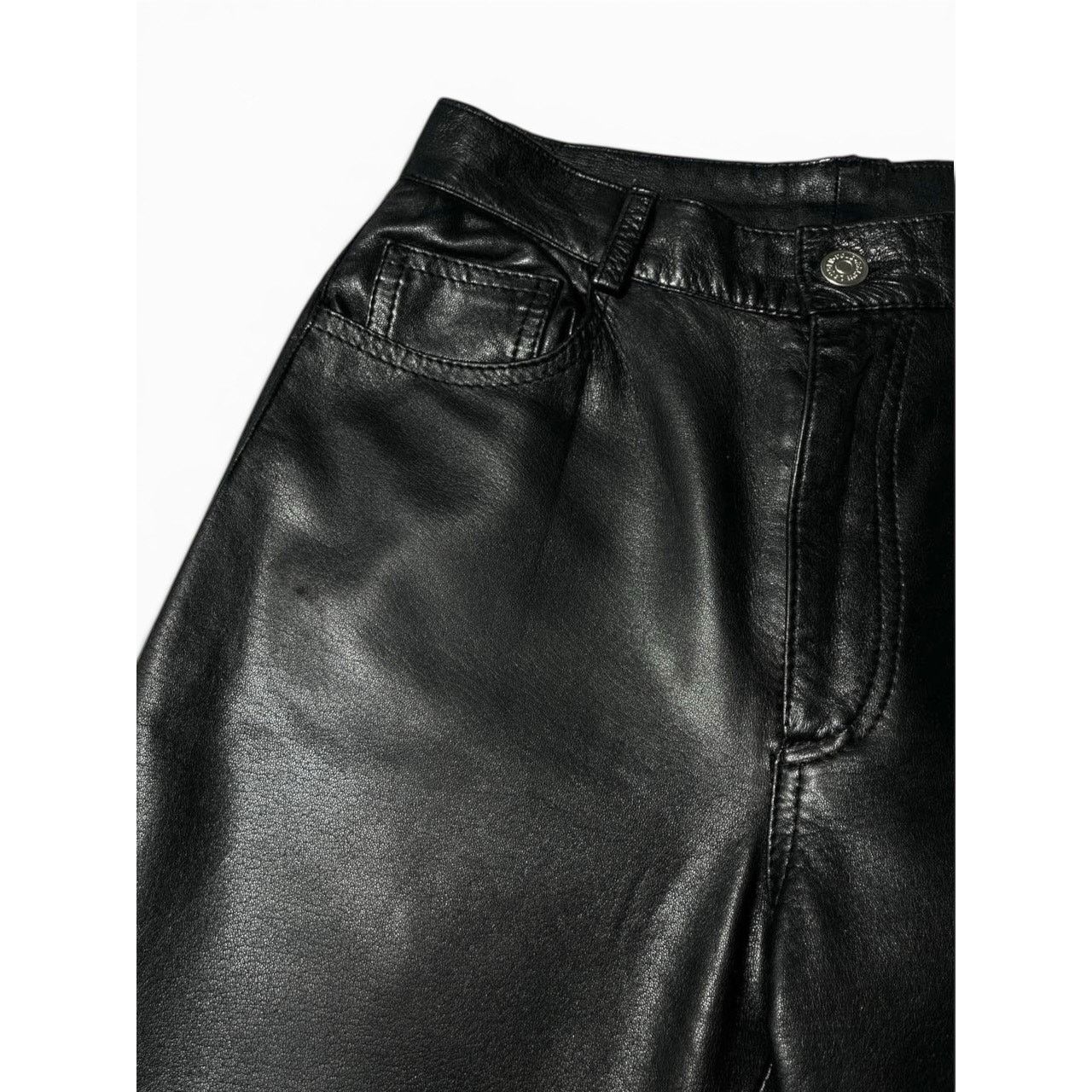 Ralph Lauren Purple Label Ralph Lauren Purple Label Rare Black Leather Pants Size 25" / US 0 / IT 36 - 13 Thumbnail