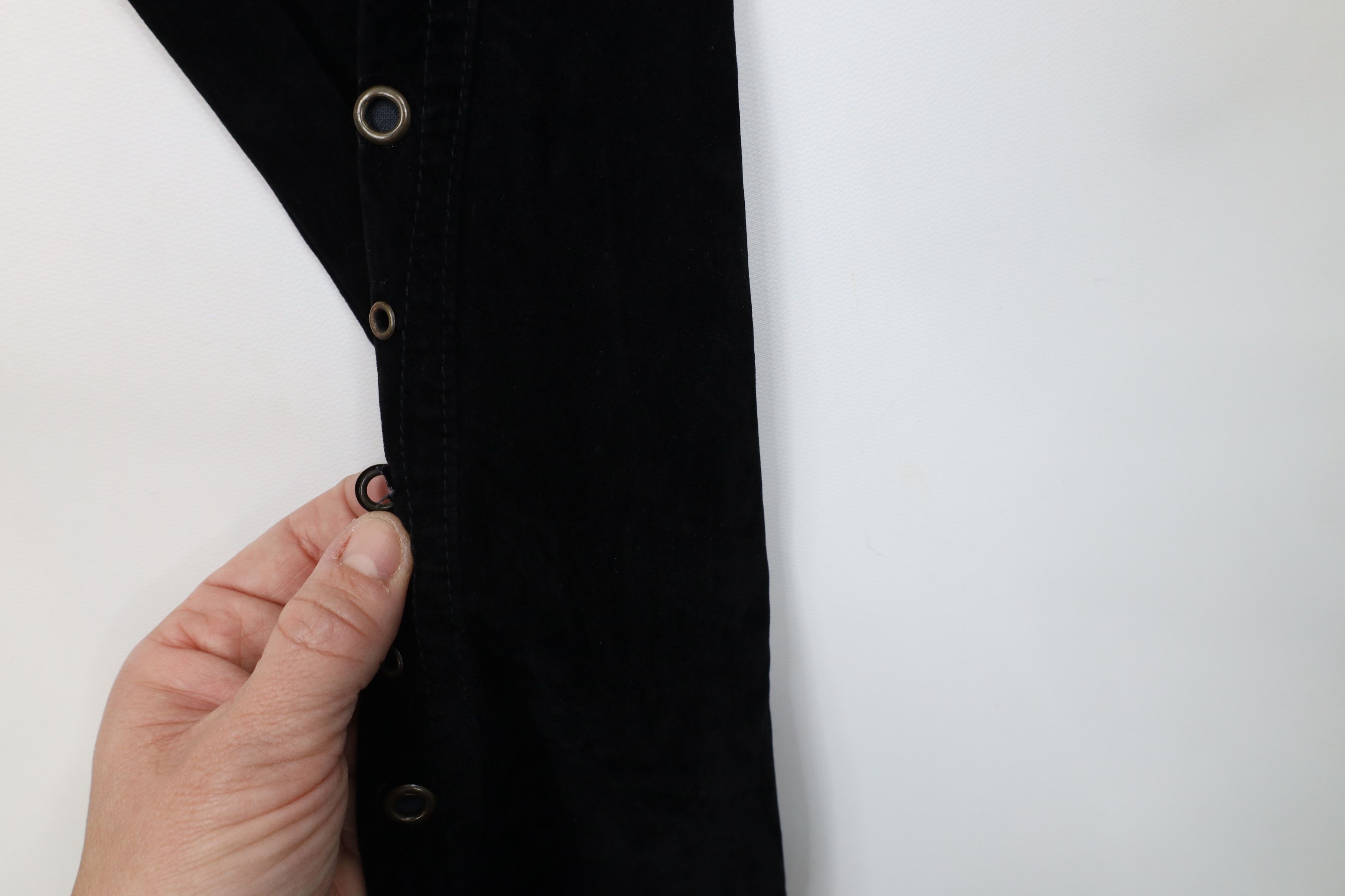 Lip Service Vintage 90s Lip Service Riveted Velvet Pants Black USA Size 32" / US 10 / IT 46 - 5 Thumbnail