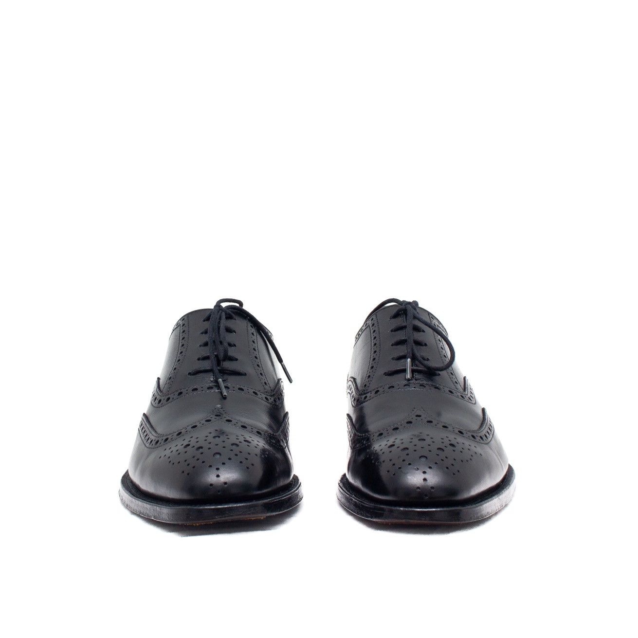 Crockett & Jones 875$ Crockett & Jones Barneys NY Black Leather Brogues US8 Size US 8 / EU 41 - 6 Thumbnail