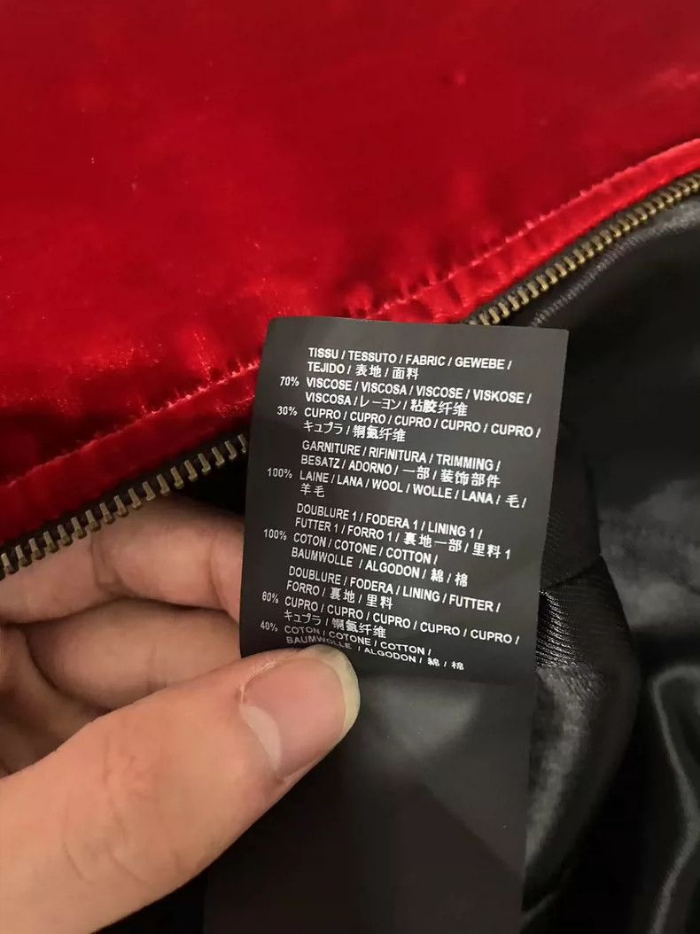Saint Laurent Paris Saint Laurent Paris 16 FW Red Velvet Court Jacket 2505-Next Size US M / EU 48-50 / 2 - 6 Thumbnail