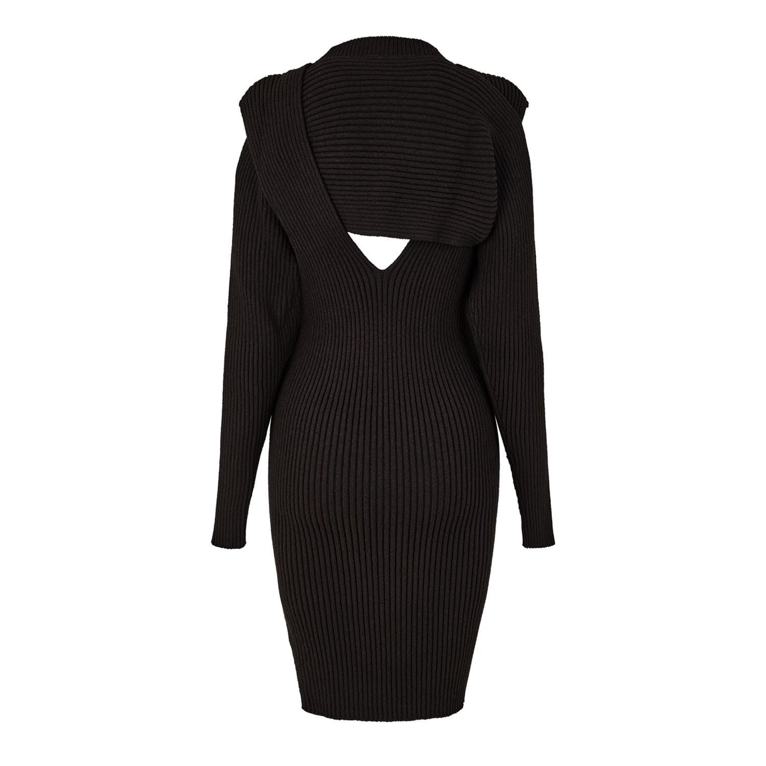 Japanese Brand Bottega Veneta V-Neck Midi Sweater Dress Size S / US 4 / IT 40 - 2 Thumbnail