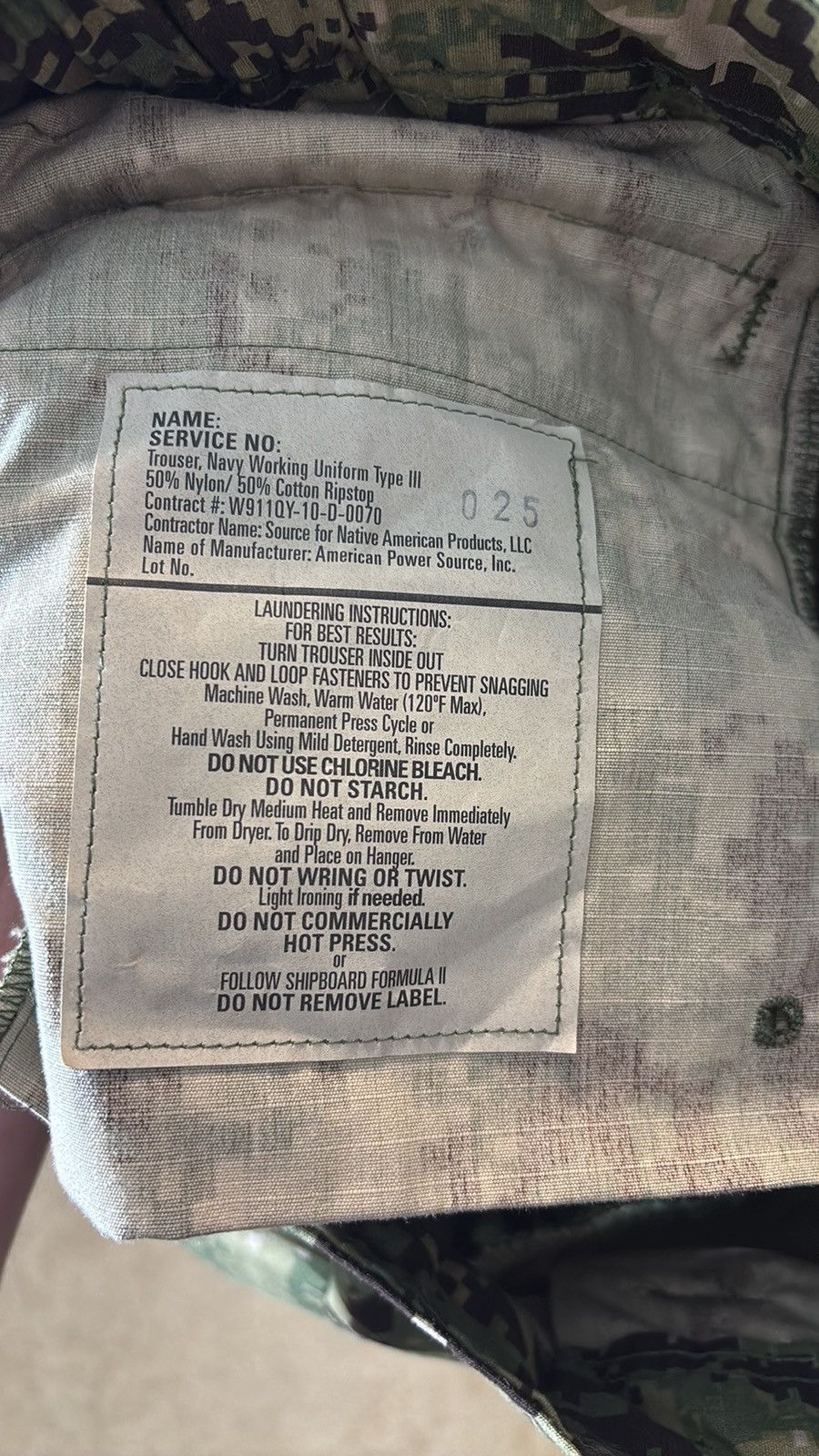 Other Vintage Military Camo Cargo Fatigue Pants Size US 34 / EU 50 - 6 Thumbnail