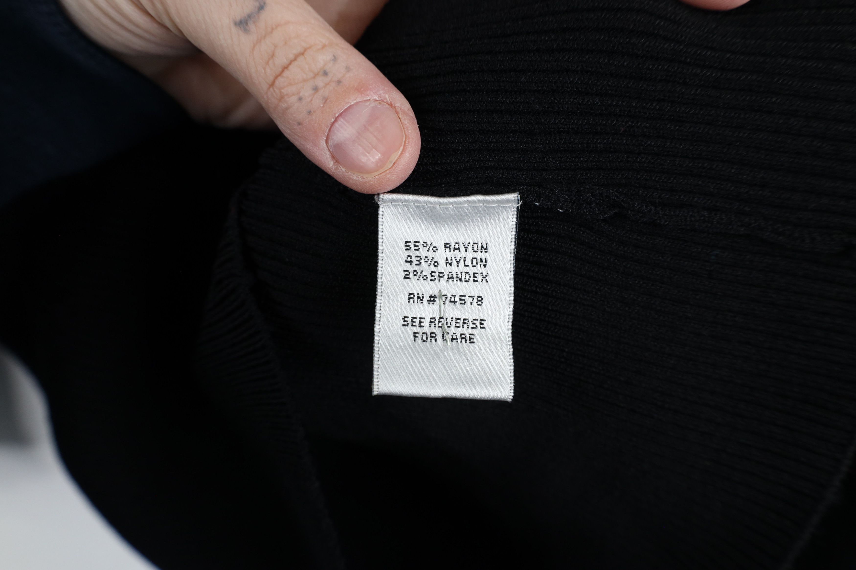 Vintage Vintage 90s Y2K Cache Stretch Ribbed Knit Sweater Black Size M / US 6-8 / IT 42-44 - 8 Thumbnail