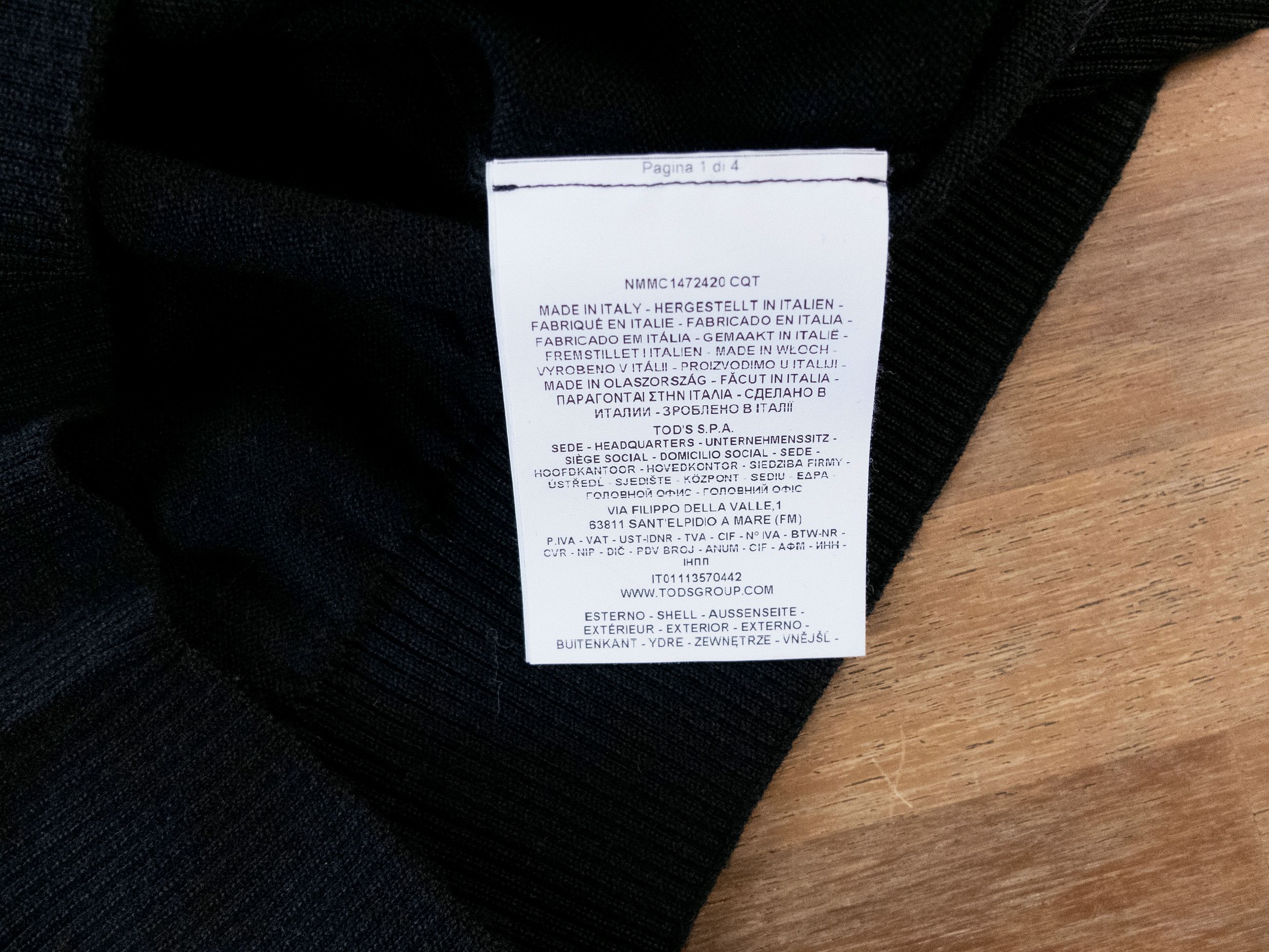 Fay FAY black virgin wool crewneck sweater 56 XXXL 3XL NWT Size US XXL / EU 58 / 5 - 6 Thumbnail