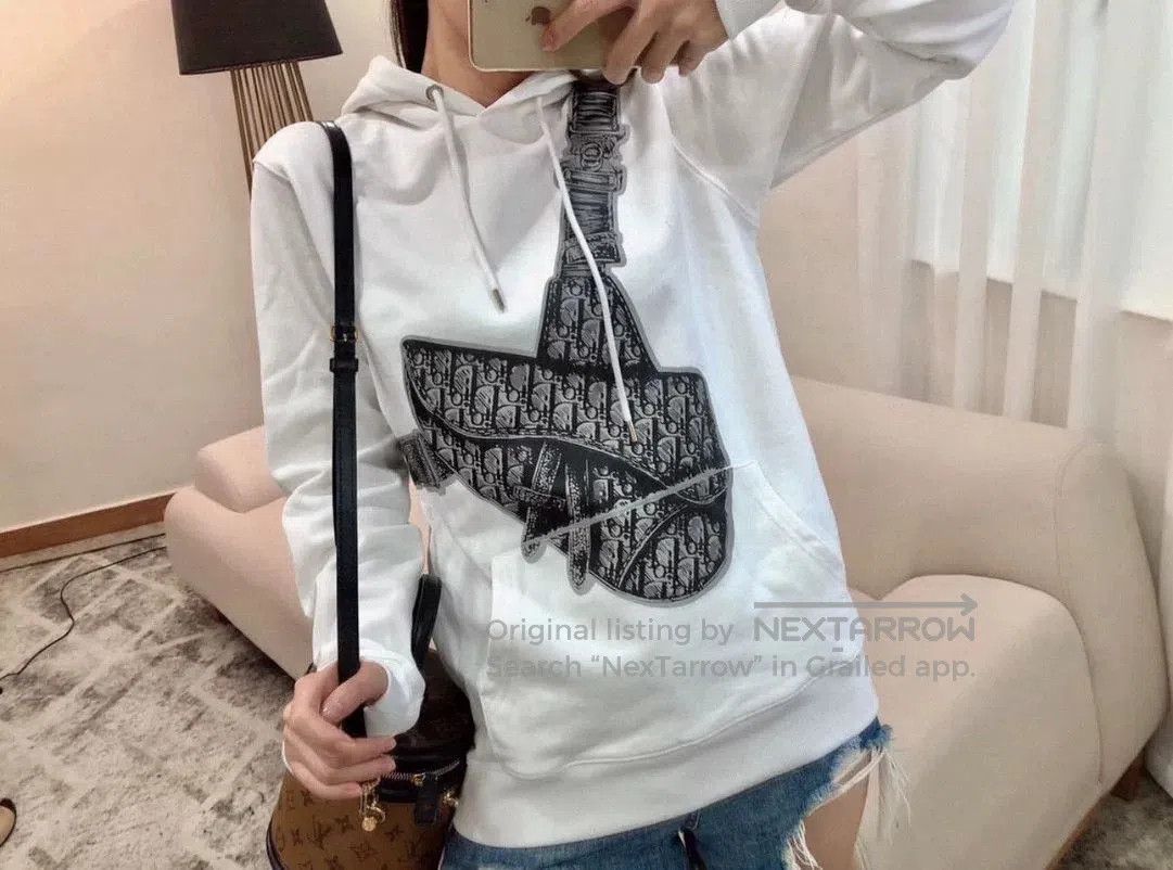Dior Dior Saddle Bag Print White Hoodie. Size US L / EU 52-54 / 3 - 7 Thumbnail