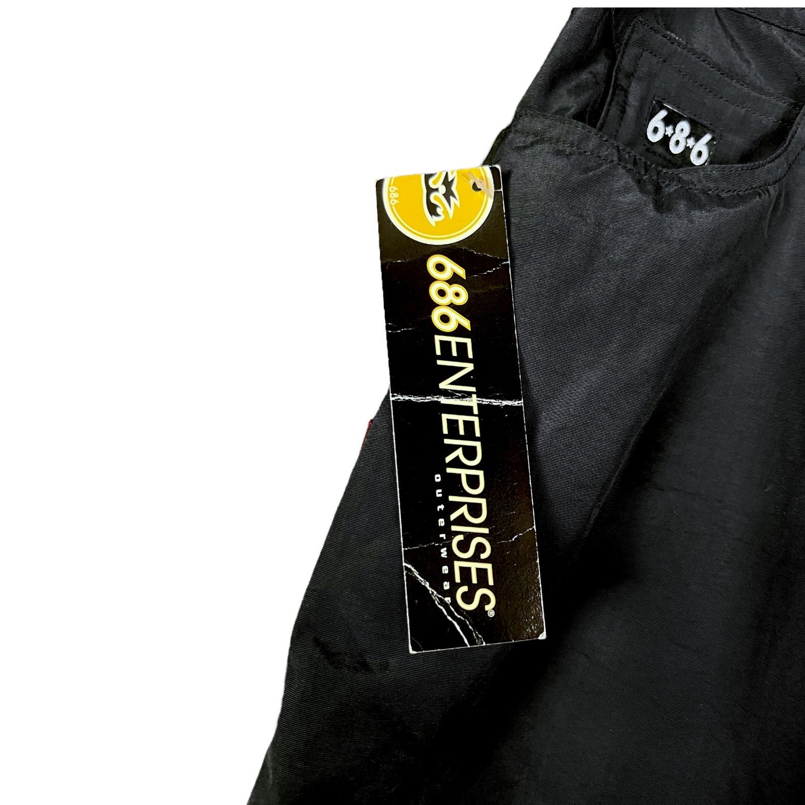 686 686 Enterprises XL Black Snowboarding Pants 90s Deadstock Size US 35 - 3 Thumbnail