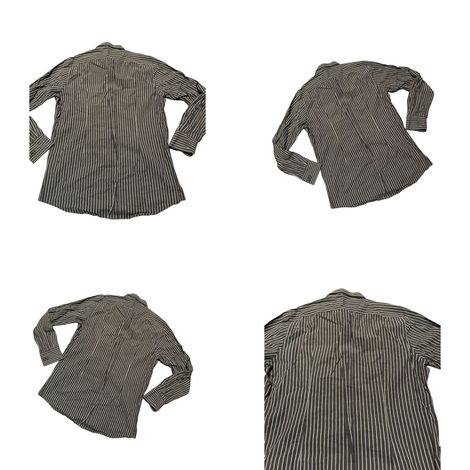 Dolce & Gabbana Dolce&Gabbana Dress Shirt Slim Fit 16.5 42 Black Pinstripe Men’s Italy Button-Down Size 46R - 8 Thumbnail
