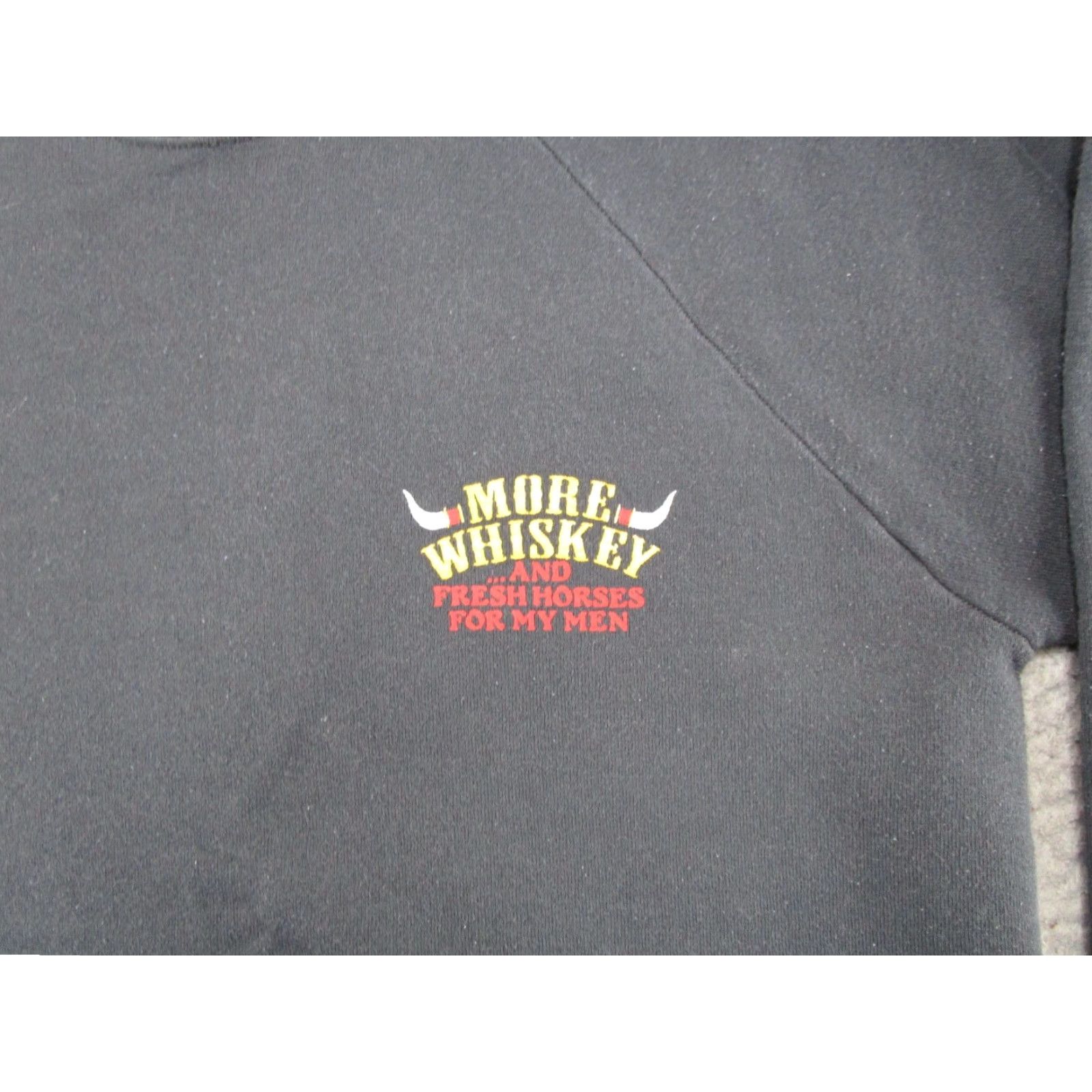 Fruit Of The Loom VINTAGE Fruit of the Loom Sweatshirt Men Size L More Whiskey for my Men Raglan Sleeve Crew Neck Black Western Cowgirl Hooded All Seasons Size US L / EU 52-54 / 3 - 3 Thumbnail