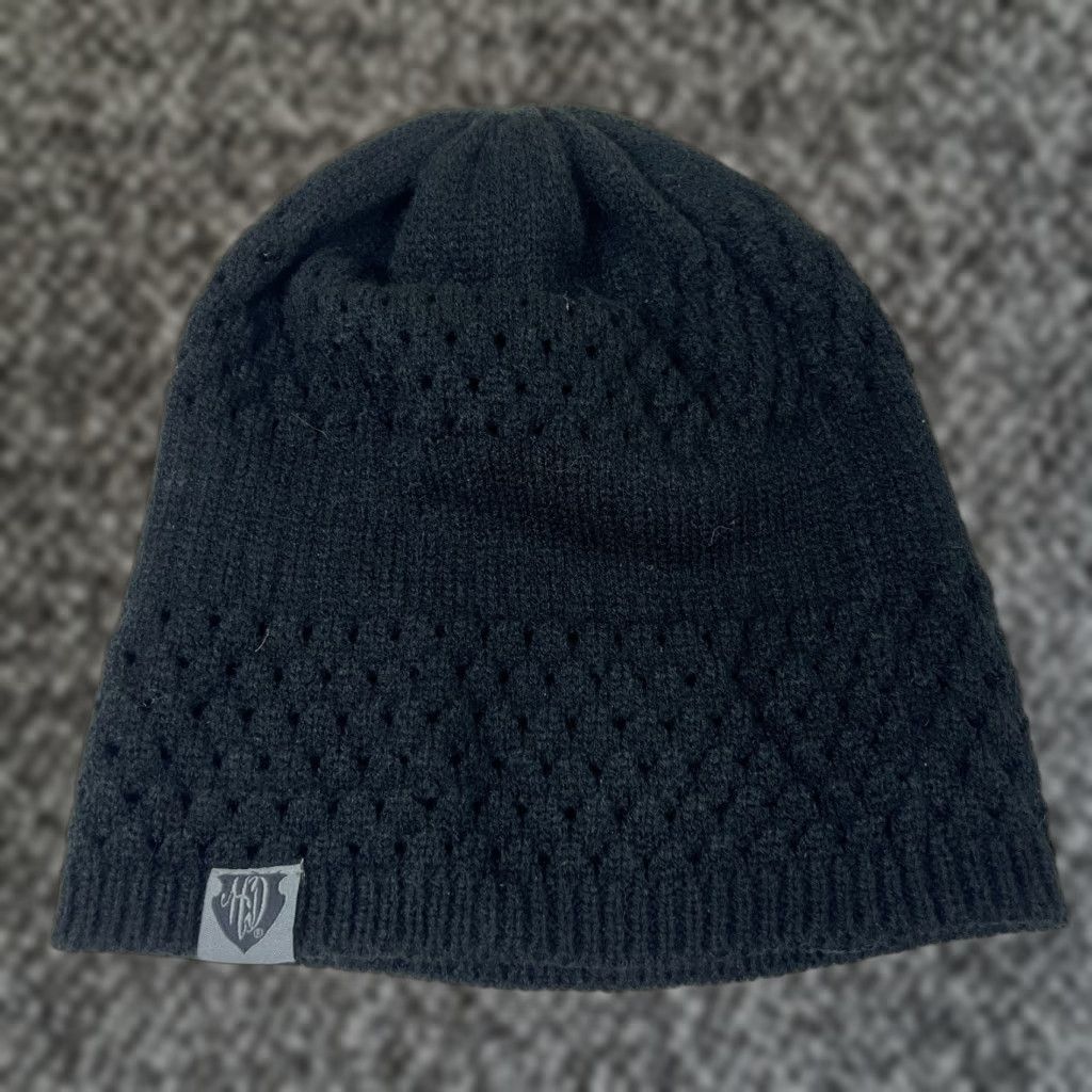 Harley Davidson HARLEY-DAVIDSON Beanie Hat Women One Size Gray Knit Textured HD Biker Chunky Knit Cap Beanie Women's Accessories Size ONE SIZE - 1 Thumbnail