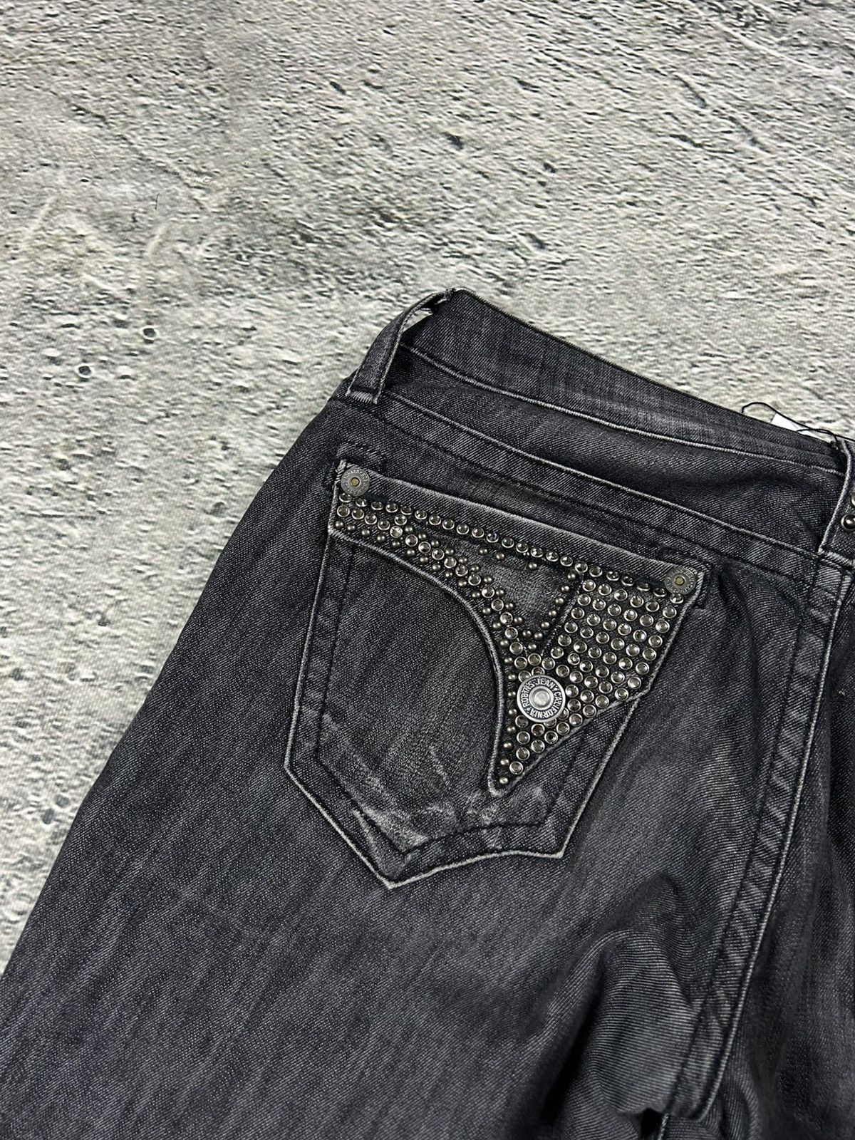 Robins Jeans Robins jeans black rhinestones studded jeans flared Y2K Size US 30 / EU 46 - 3 Thumbnail